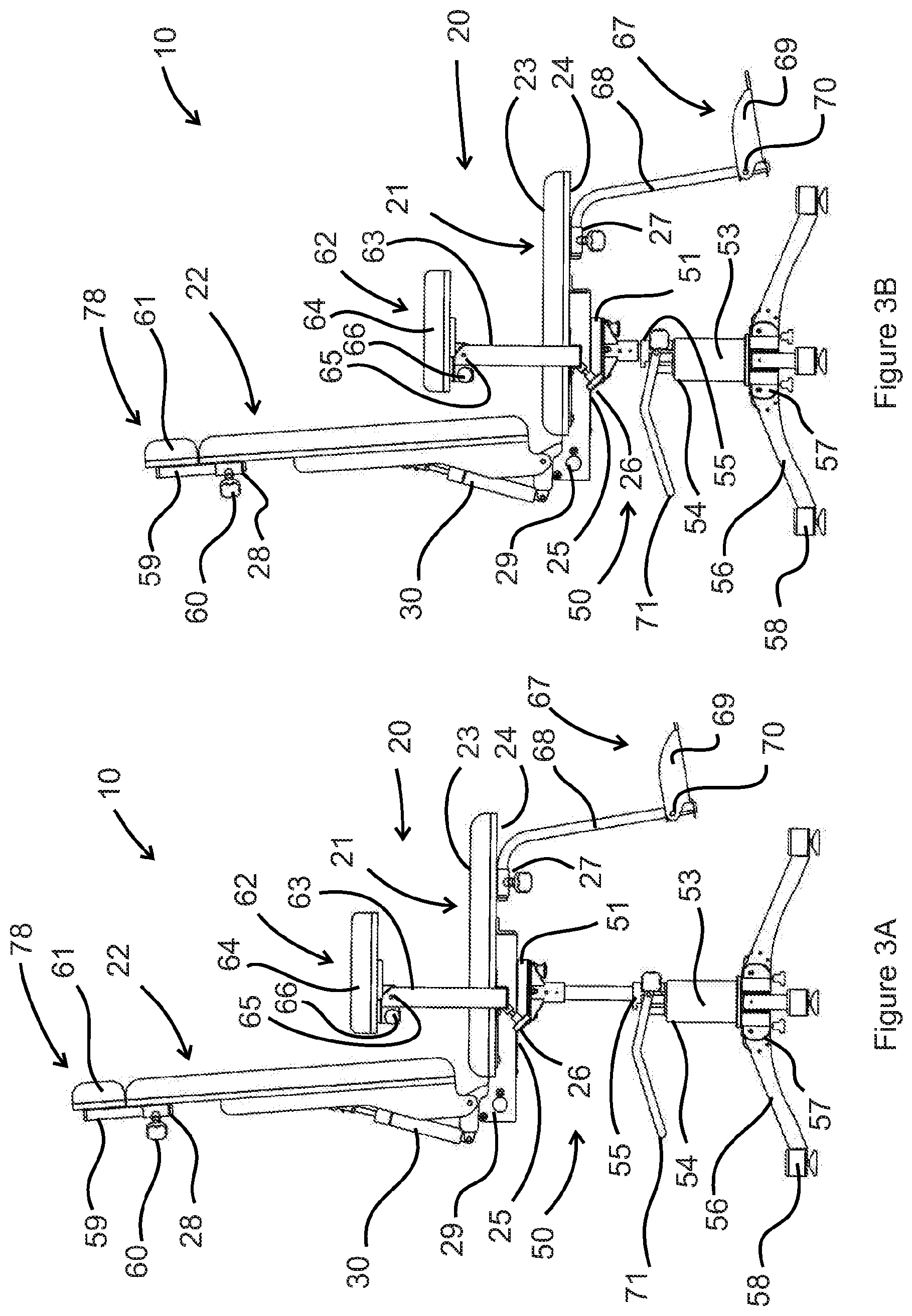 Patent US12396559 Figure 3 – Assemblage for forming a treatment chair