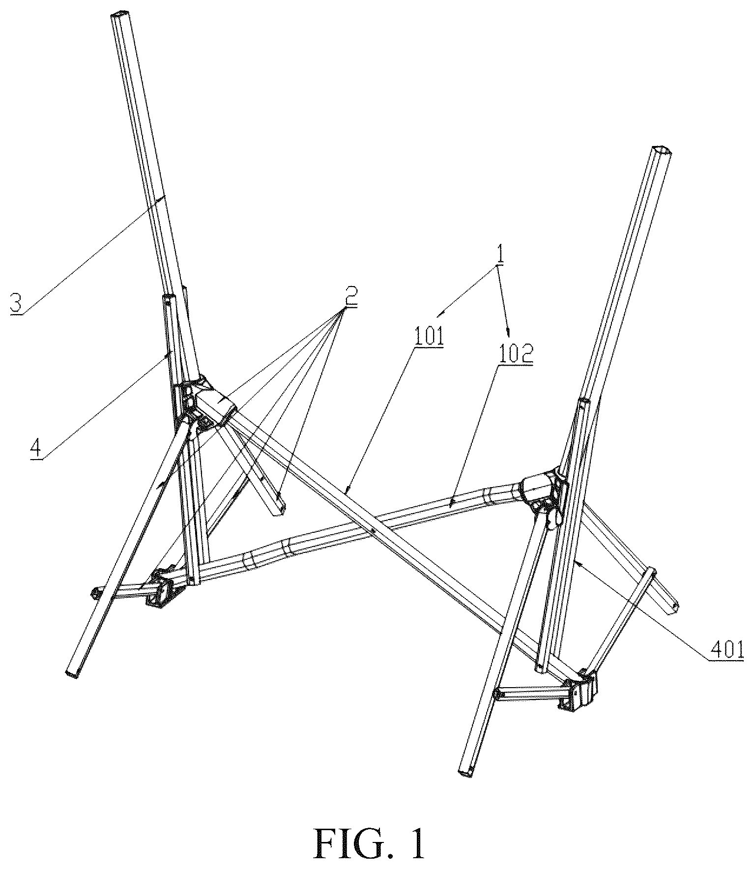 Patent US12396560 Figure 1 – Rocking chair and a bracket thereof