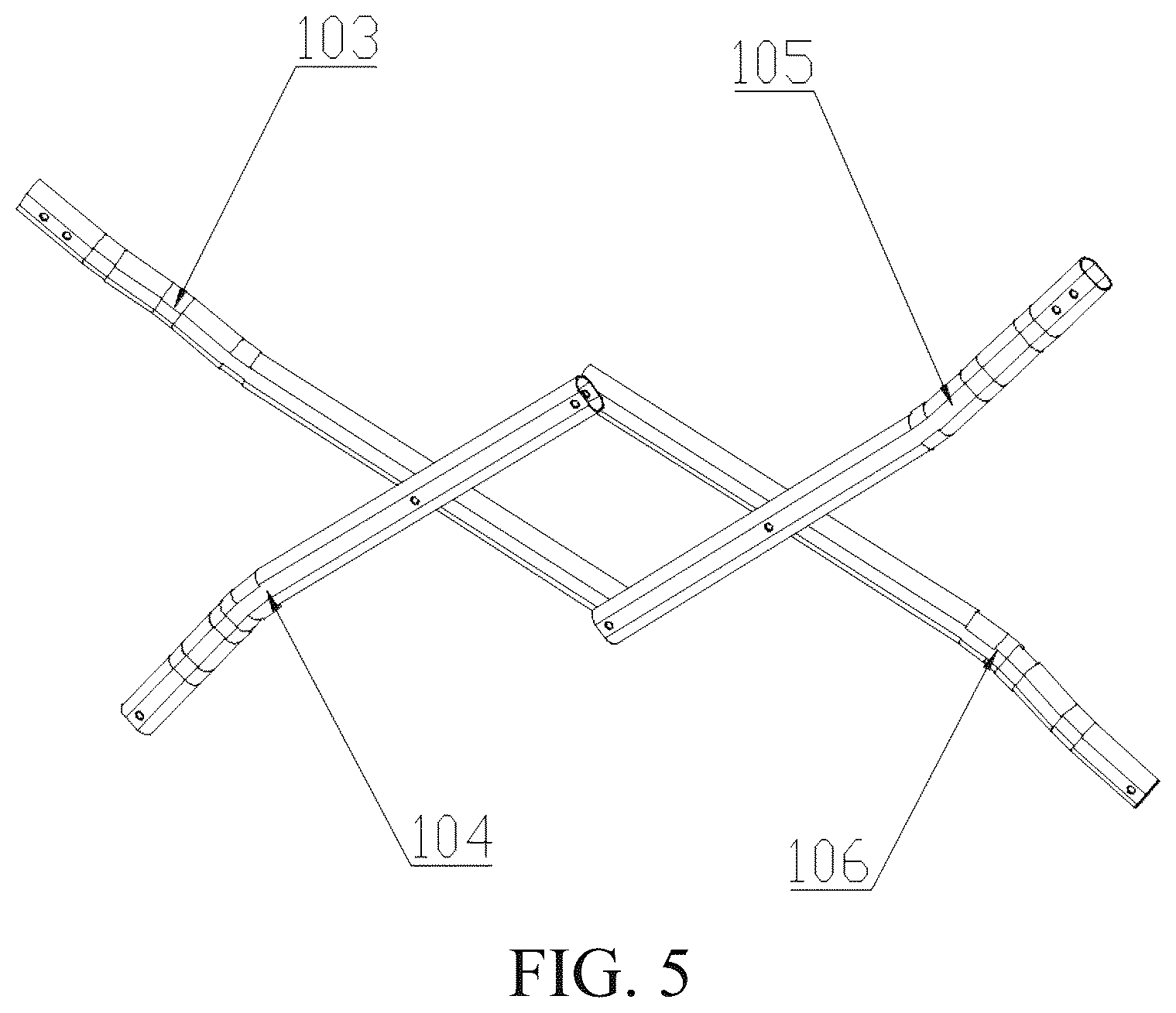 Patent US12396560 Figure 5 – Rocking chair and a bracket thereof