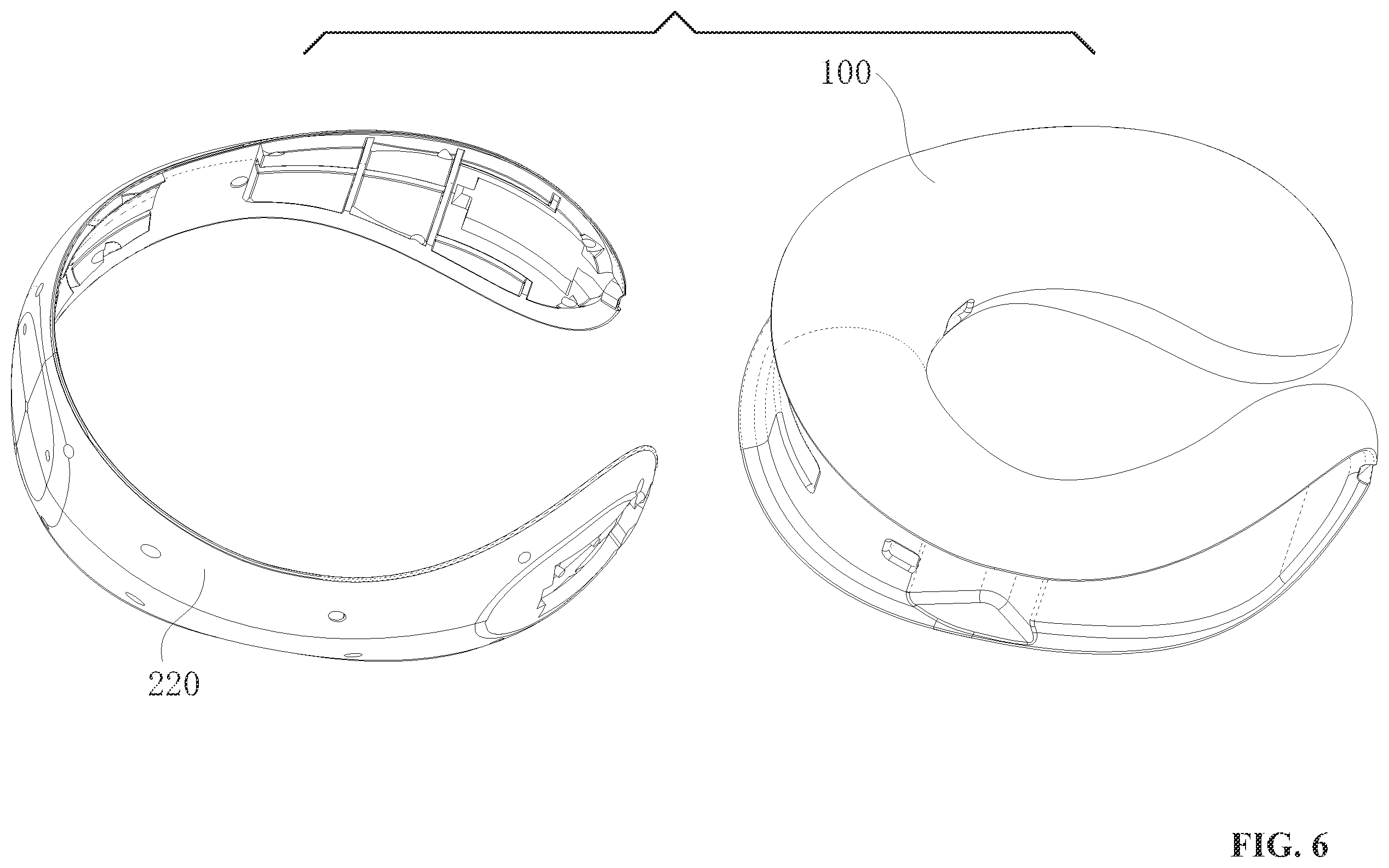 Patent US12396562 Figure 6 – Travel pillow