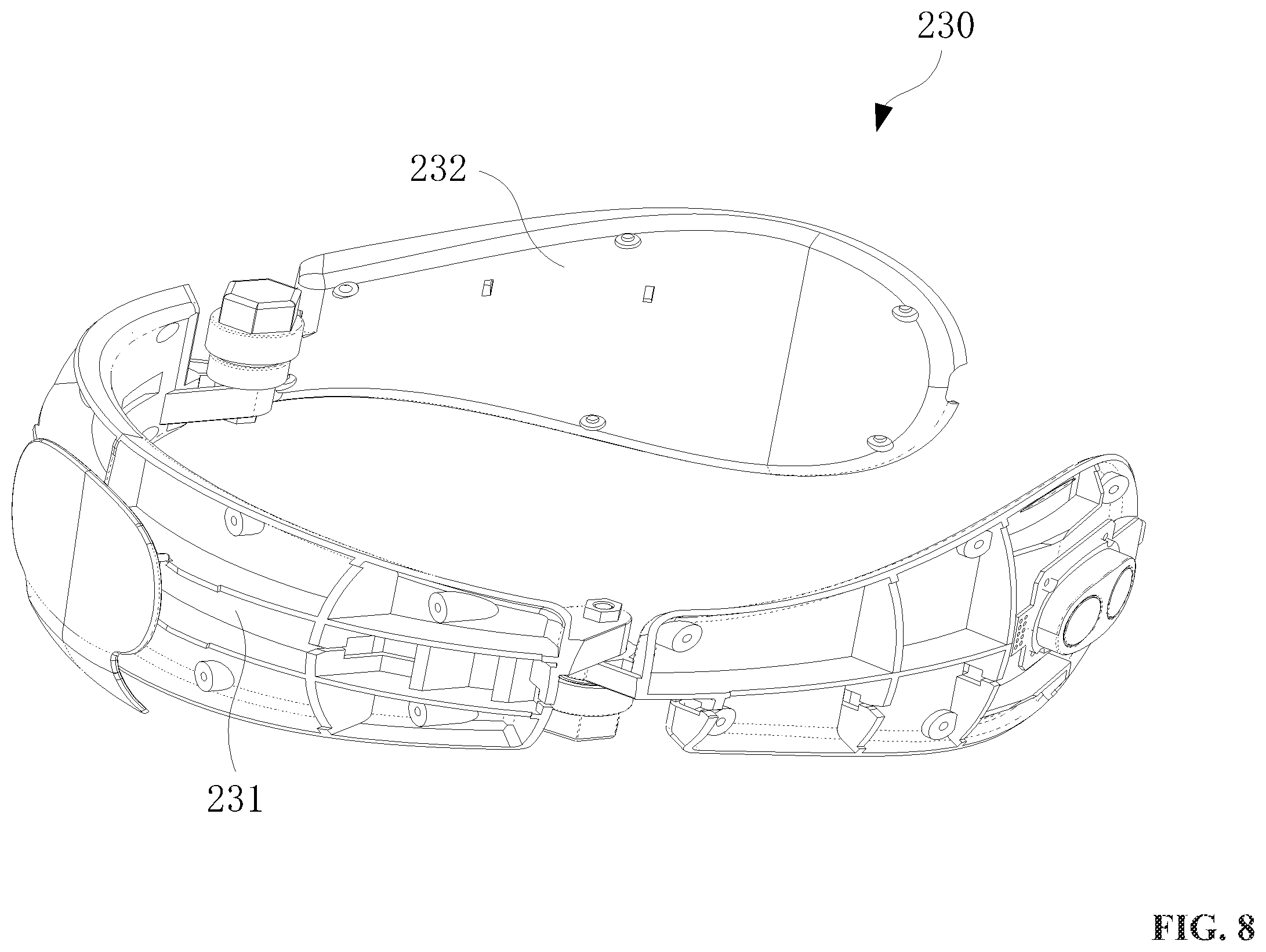 Patent US12396562 Figure 8 – Travel pillow