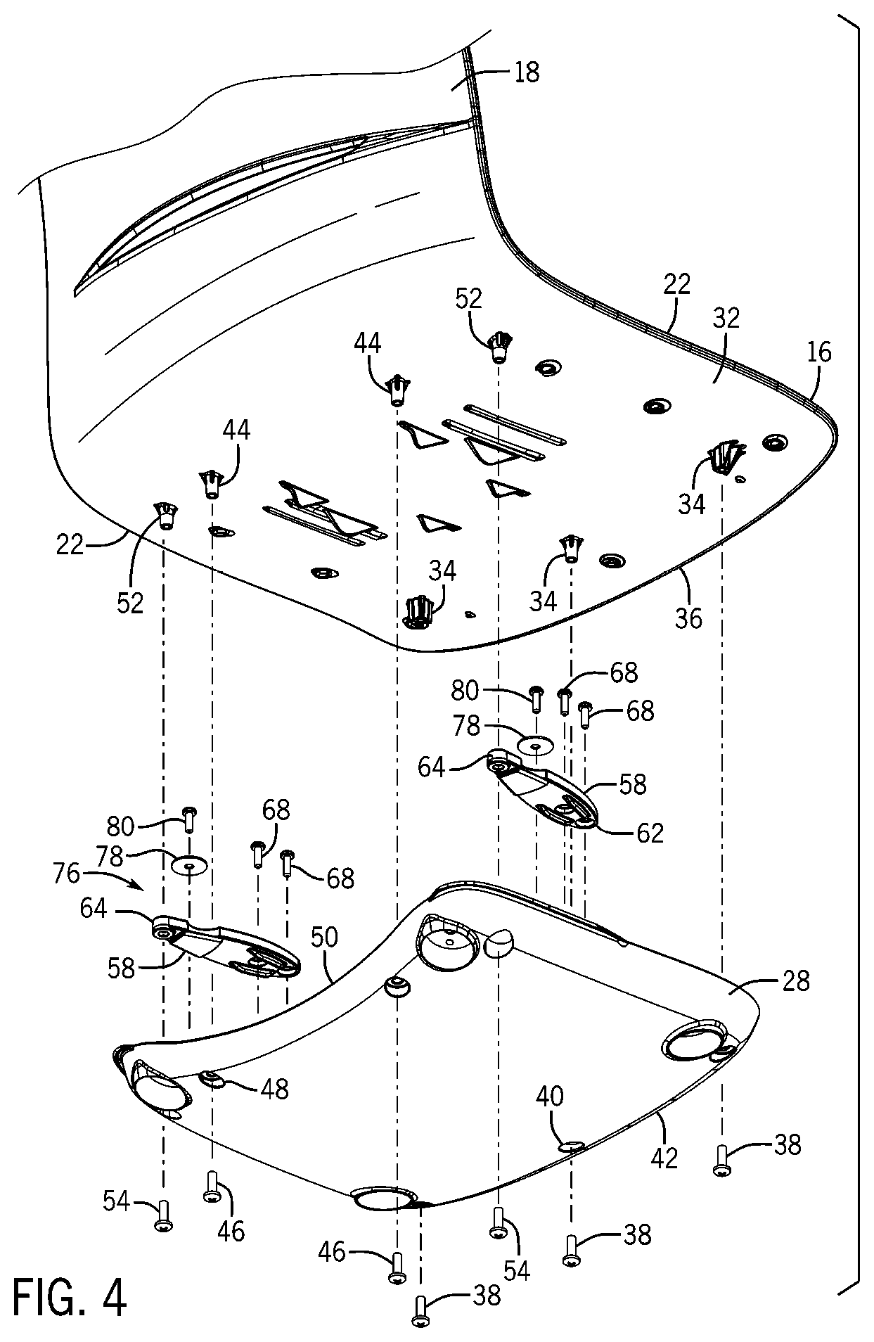 Patent US12396563 Figure 3 – Flexing chair shell with flexible elements