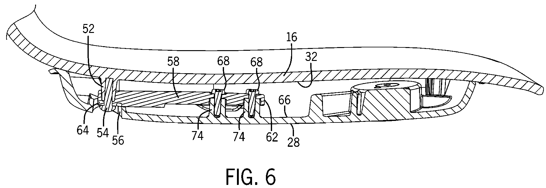 Patent US12396563 Figure 5 – Flexing chair shell with flexible elements