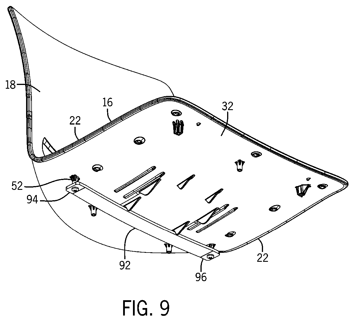 Patent US12396563 Figure 8 – Flexing chair shell with flexible elements