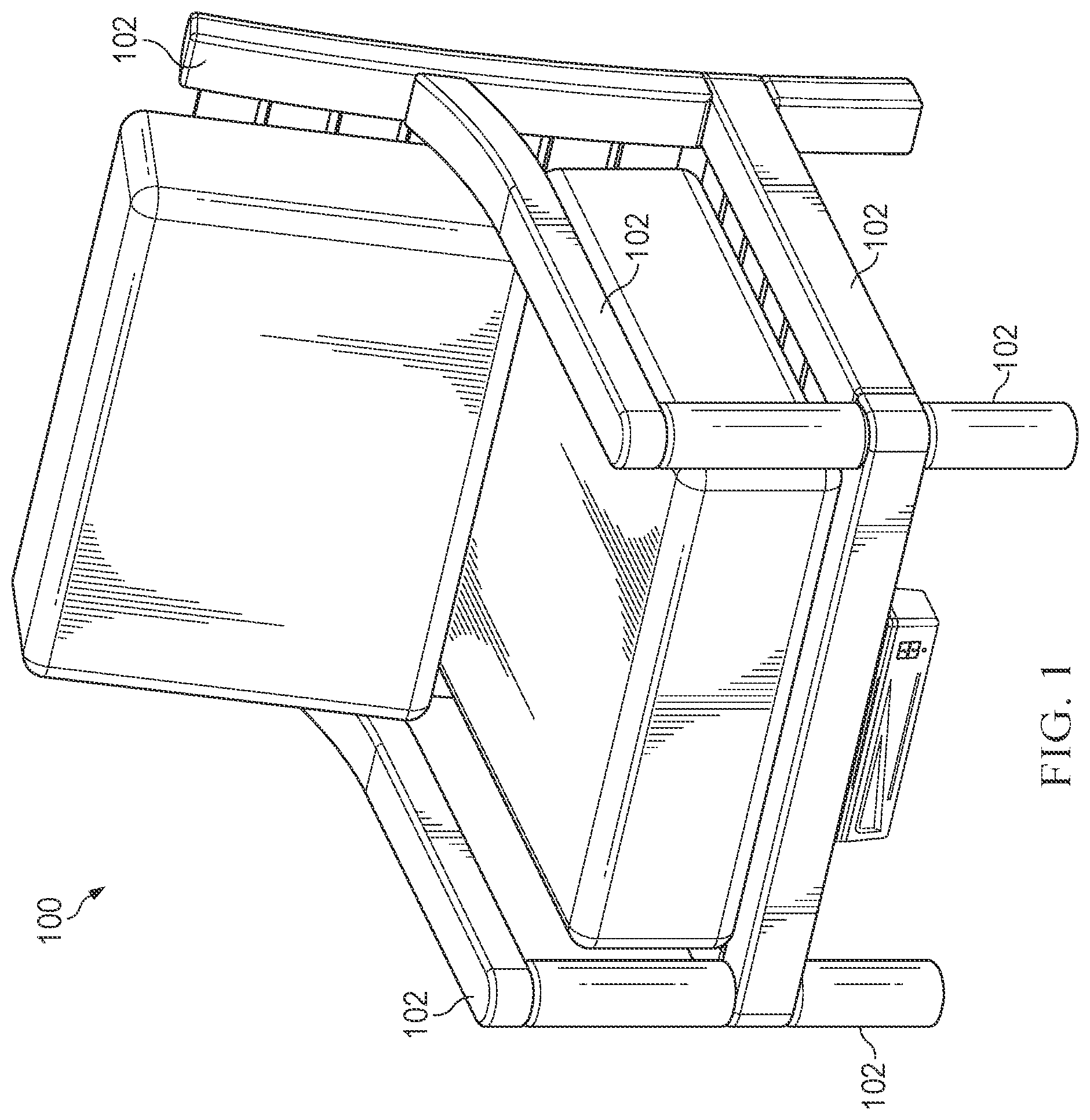 Patent US12396564 Figure 1 – Outdoor furniture piece with temperature control