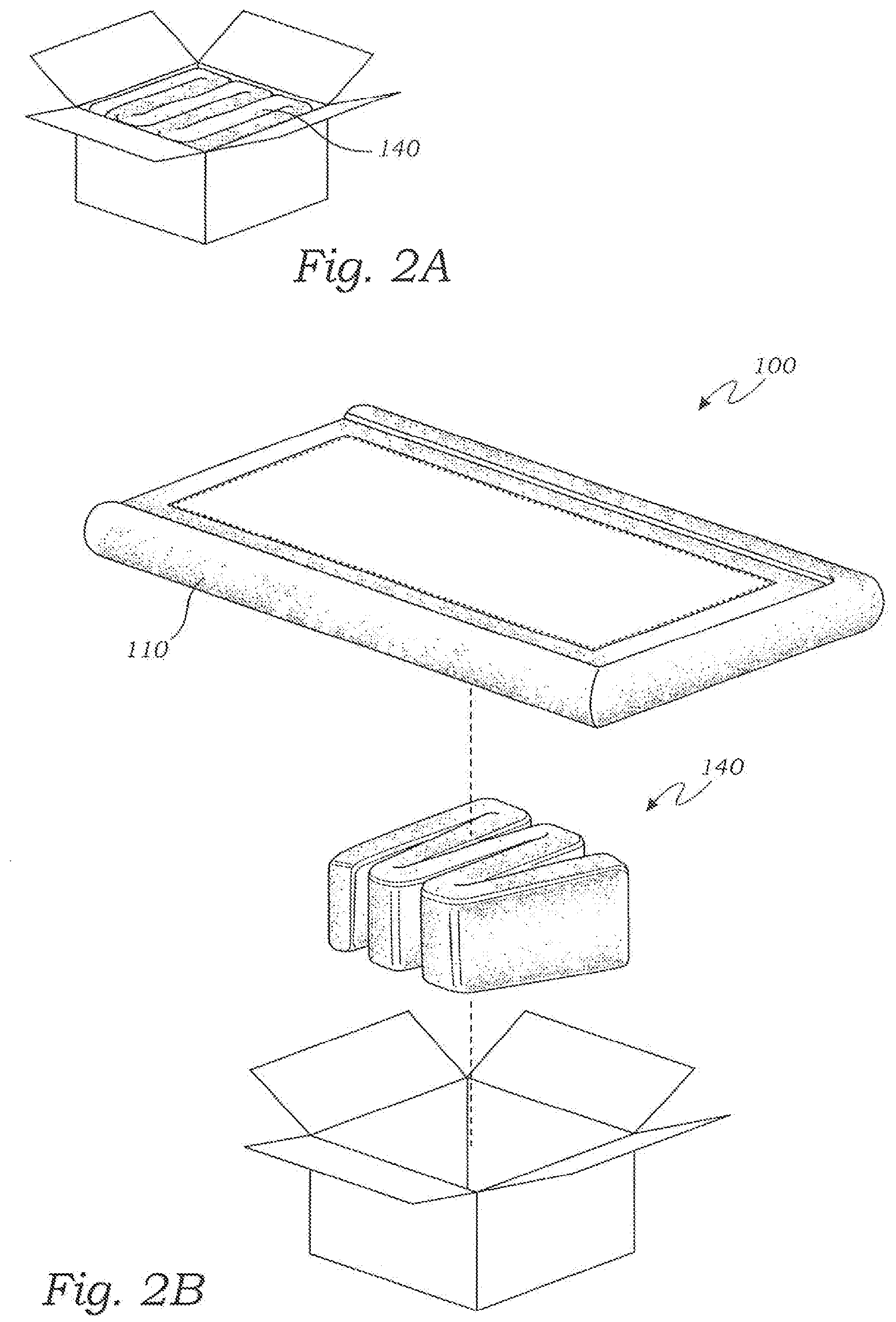 Patent US12396566 Figure 2 – Protective, collapsible, lightweight bed finishing frame