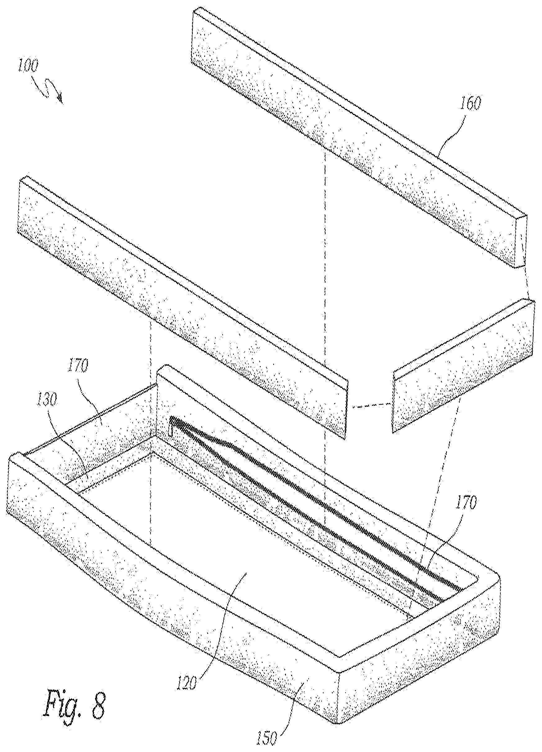 Patent US12396566 Figure 6 – Protective, collapsible, lightweight bed finishing frame