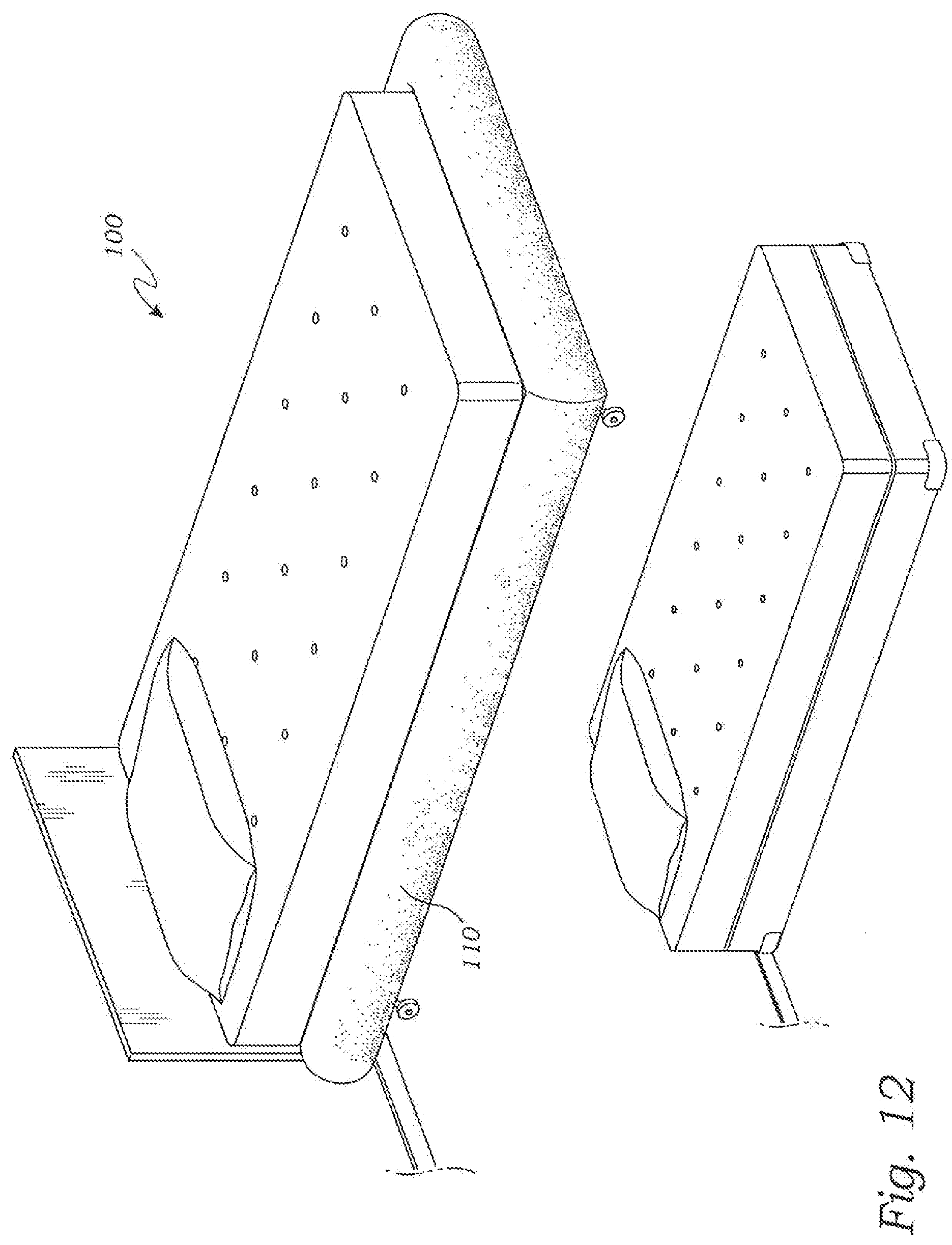 Patent US12396566 Figure 10 – Protective, collapsible, lightweight bed finishing frame