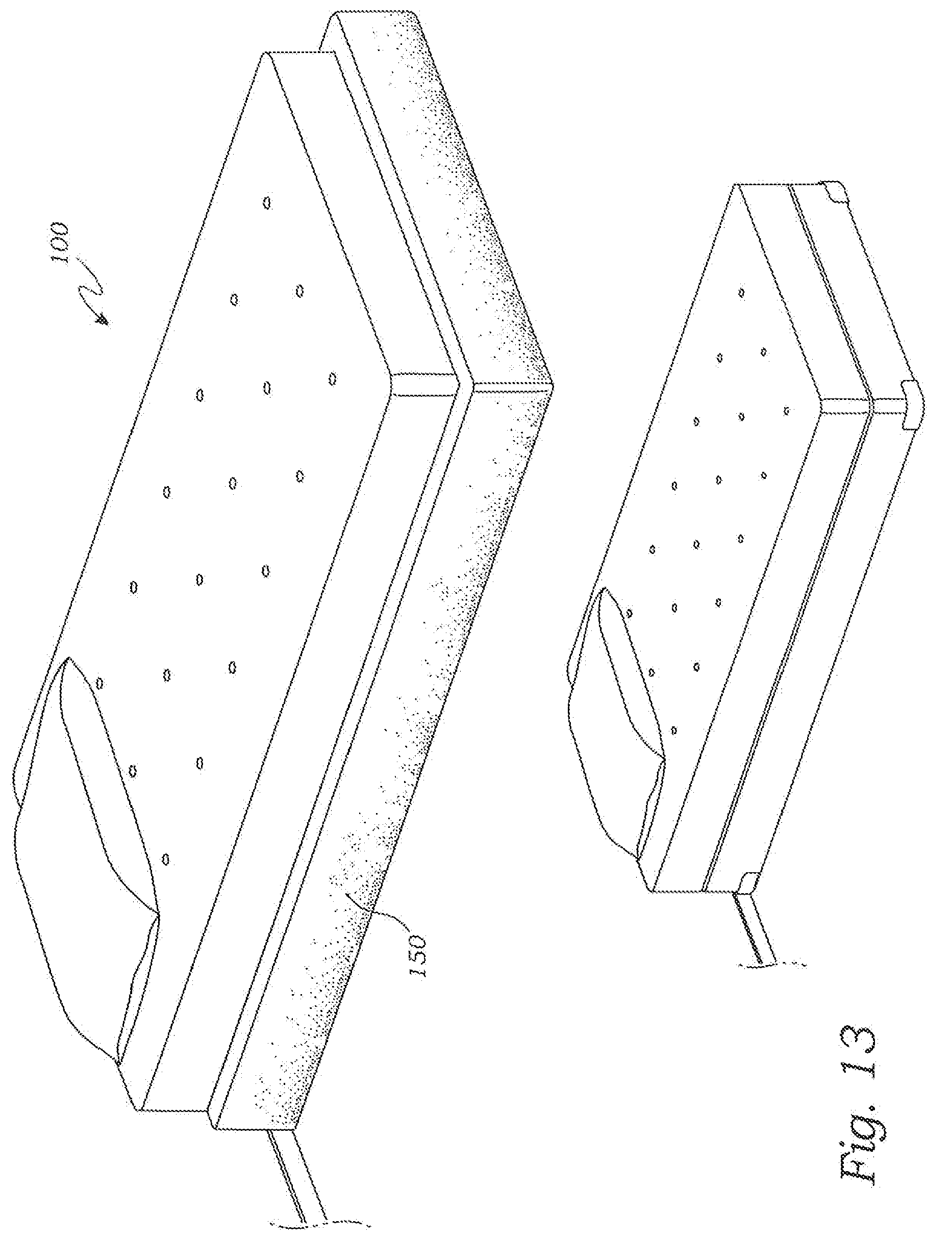 Patent US12396566 Figure 11 – Protective, collapsible, lightweight bed finishing frame