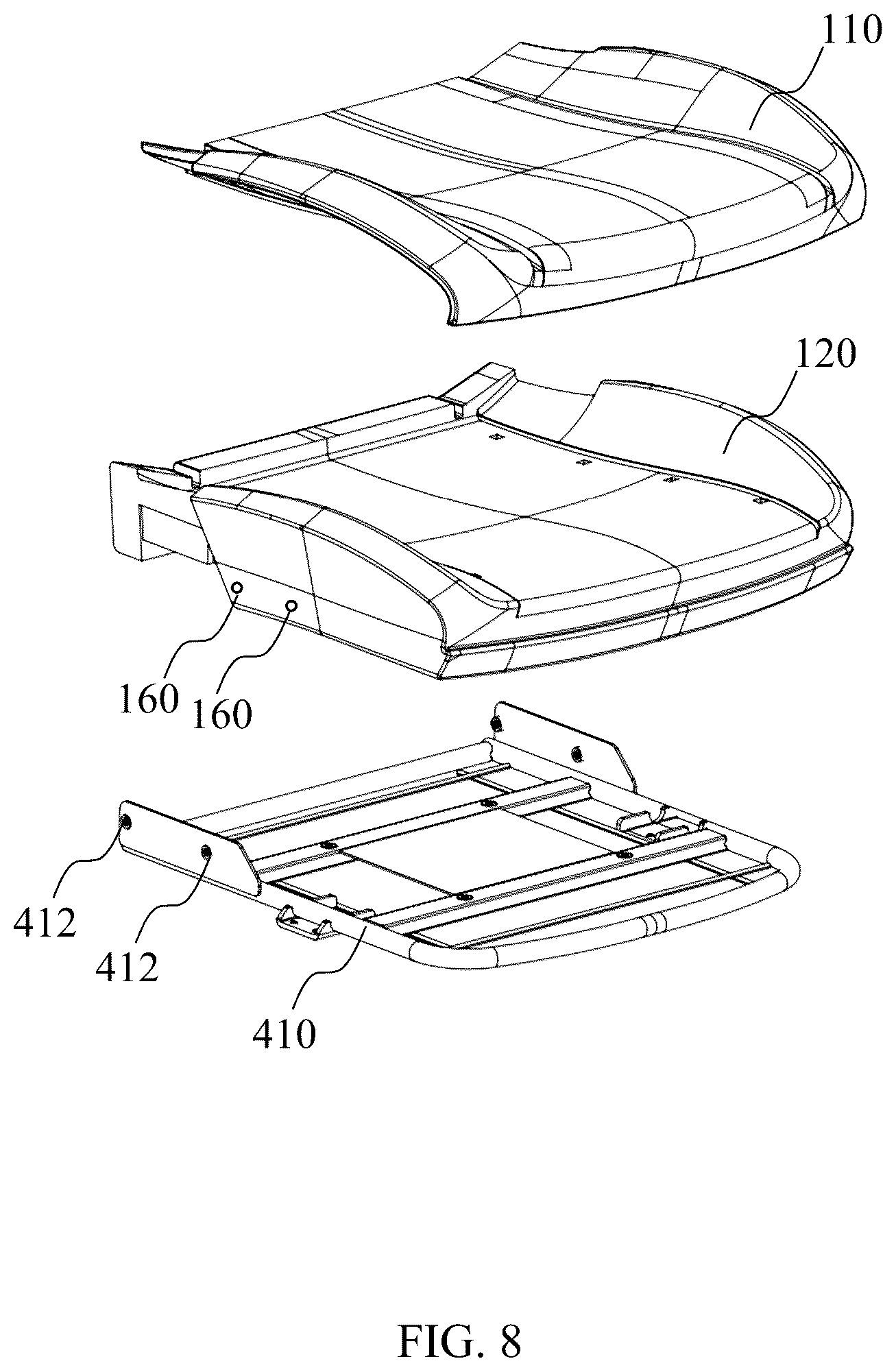 Patent US12396571 Figure 7 – Supportive apparatus for a furniture item