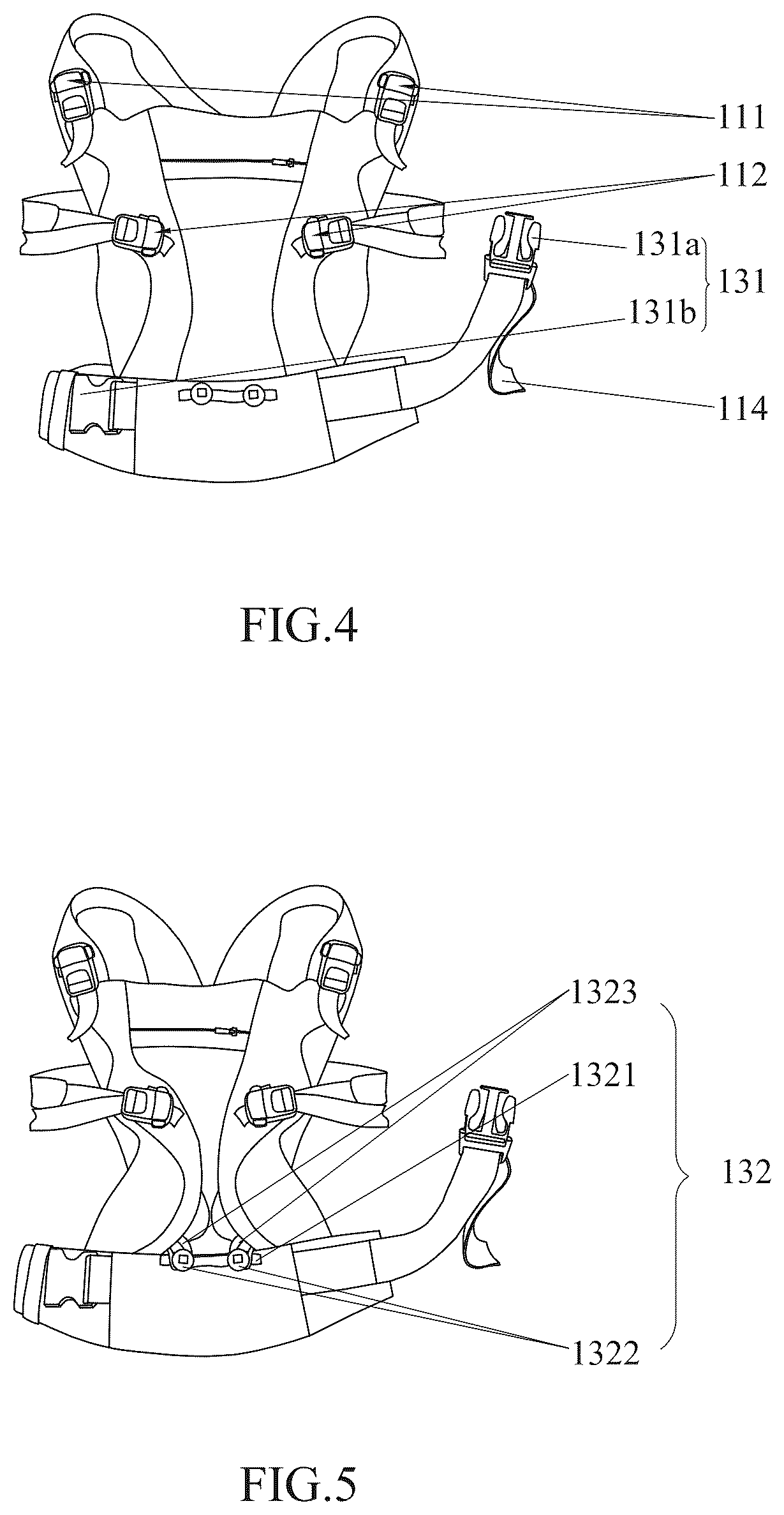 Patent US12396572 Figure 3 – Baby carrying harness