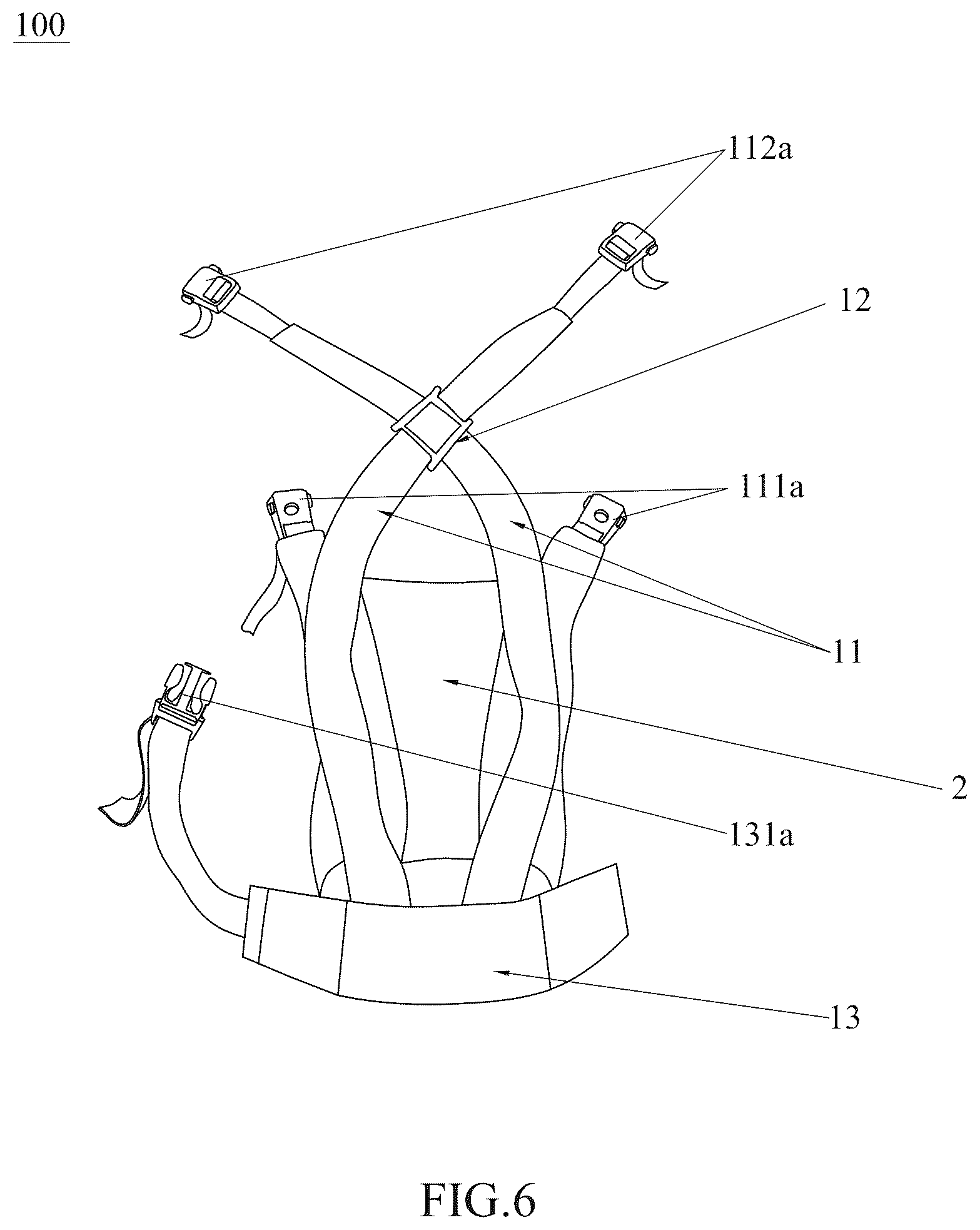 Patent US12396572 Figure 4 – Baby carrying harness