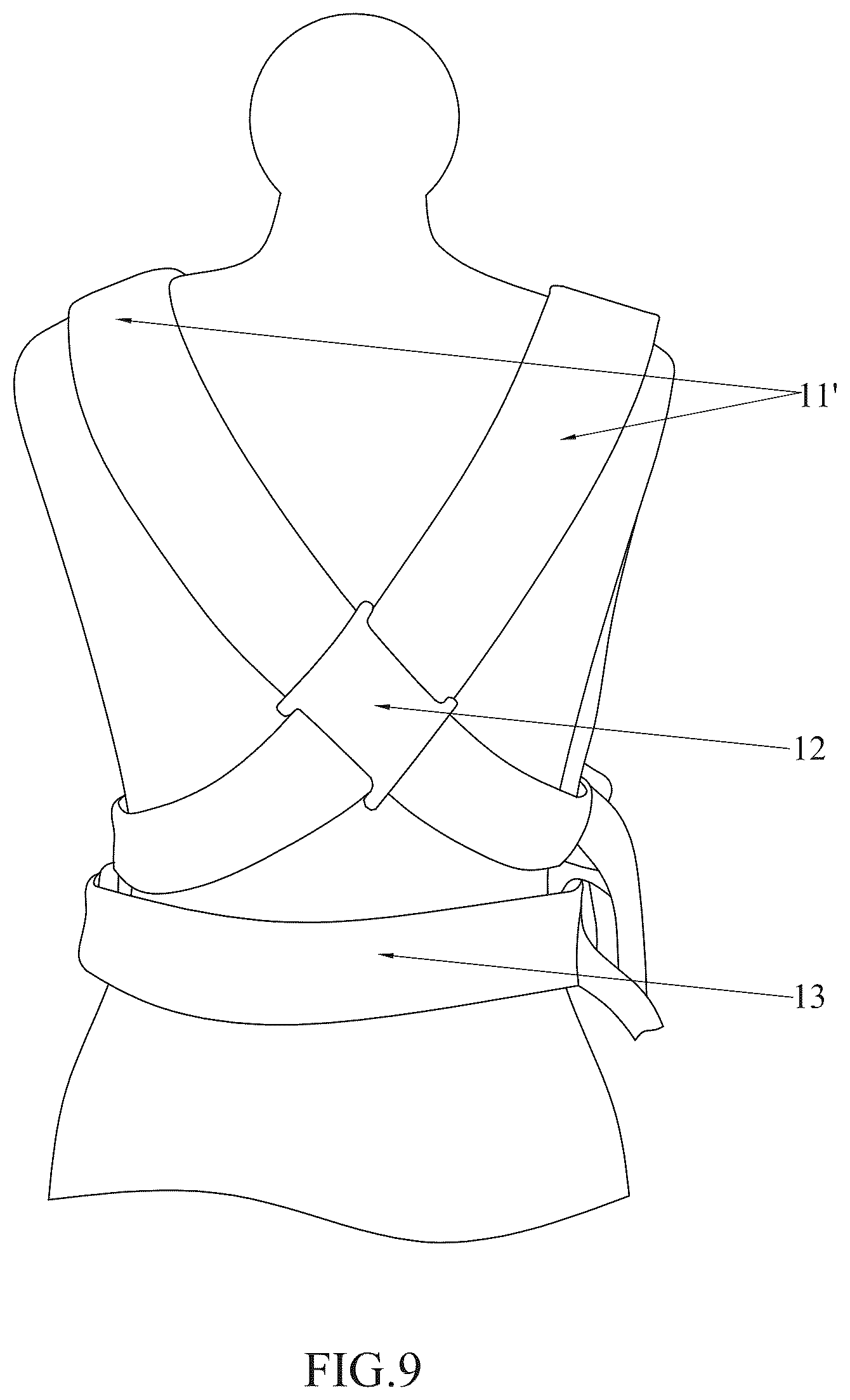 Patent US12396572 Figure 6 – Baby carrying harness