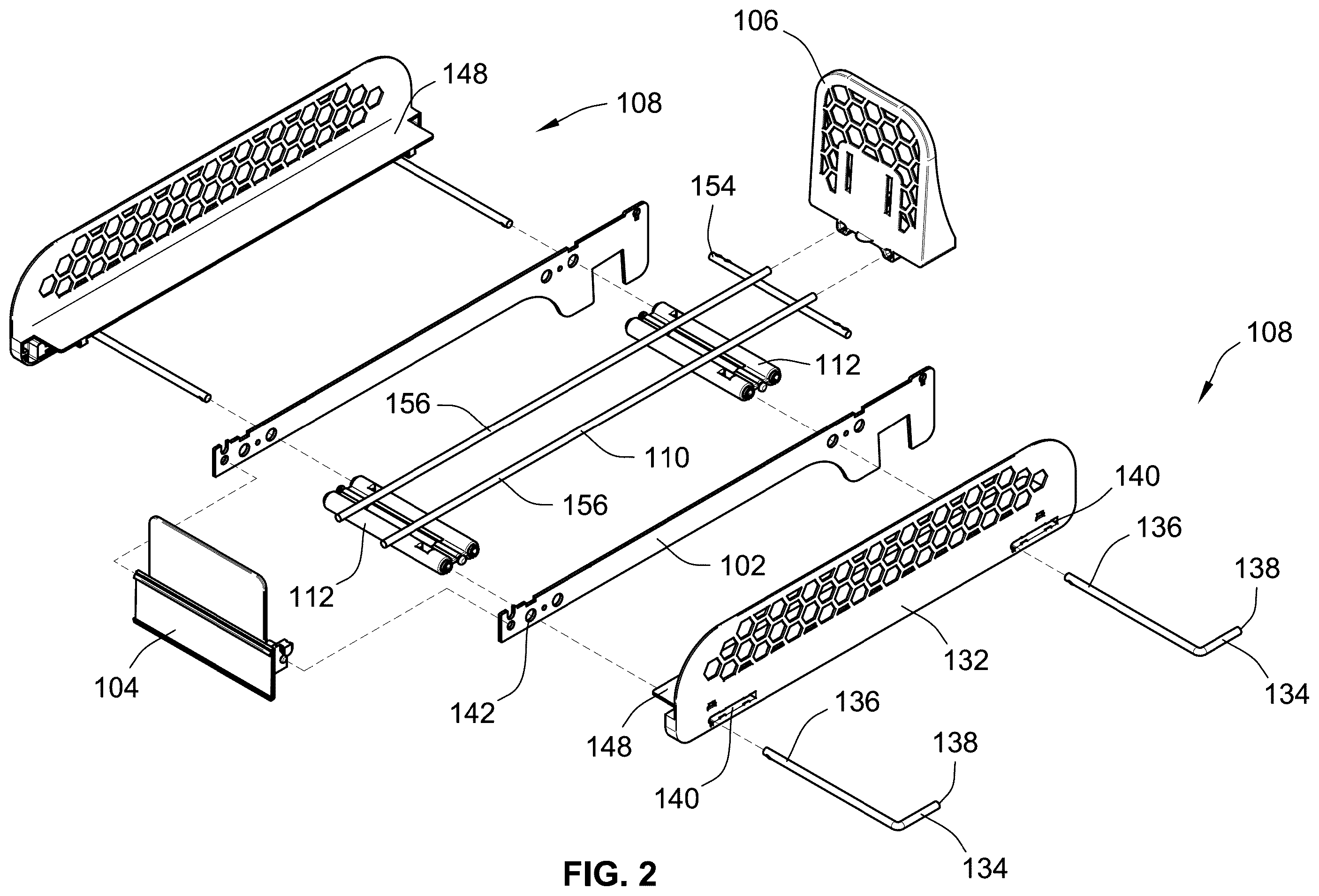 Patent US12396573 Figure 2 – Retail merchandise tray