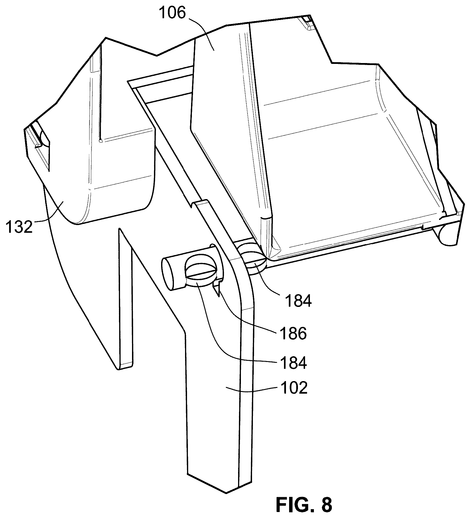Patent US12396573 Figure 8 – Retail merchandise tray
