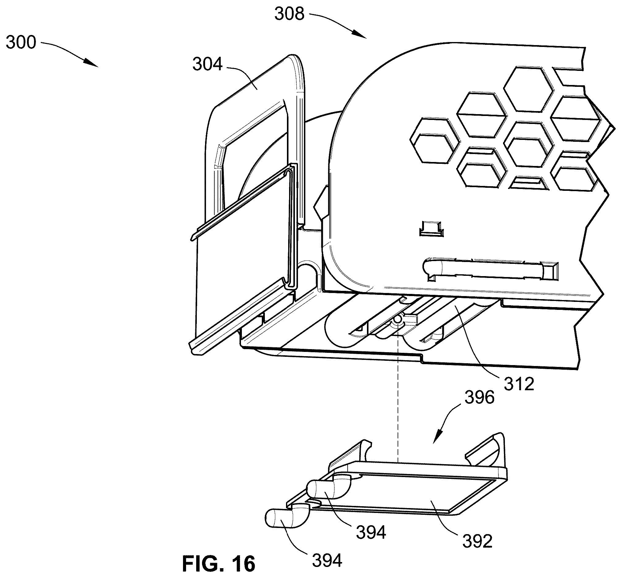 Patent US12396573 Figure 16 – Retail merchandise tray