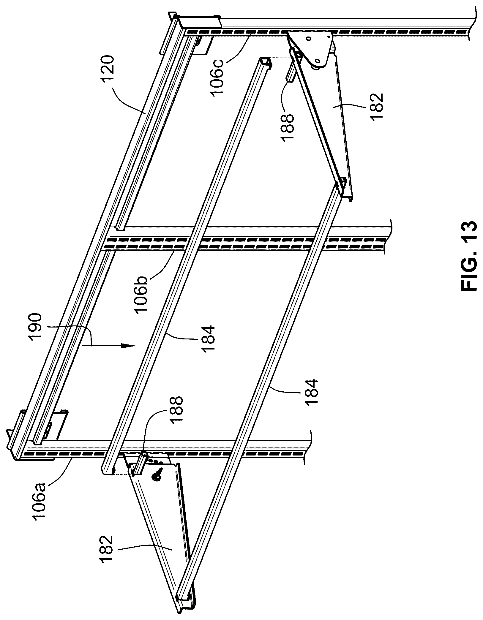 Patent US12396575 Figure 9 – Retail shelving system