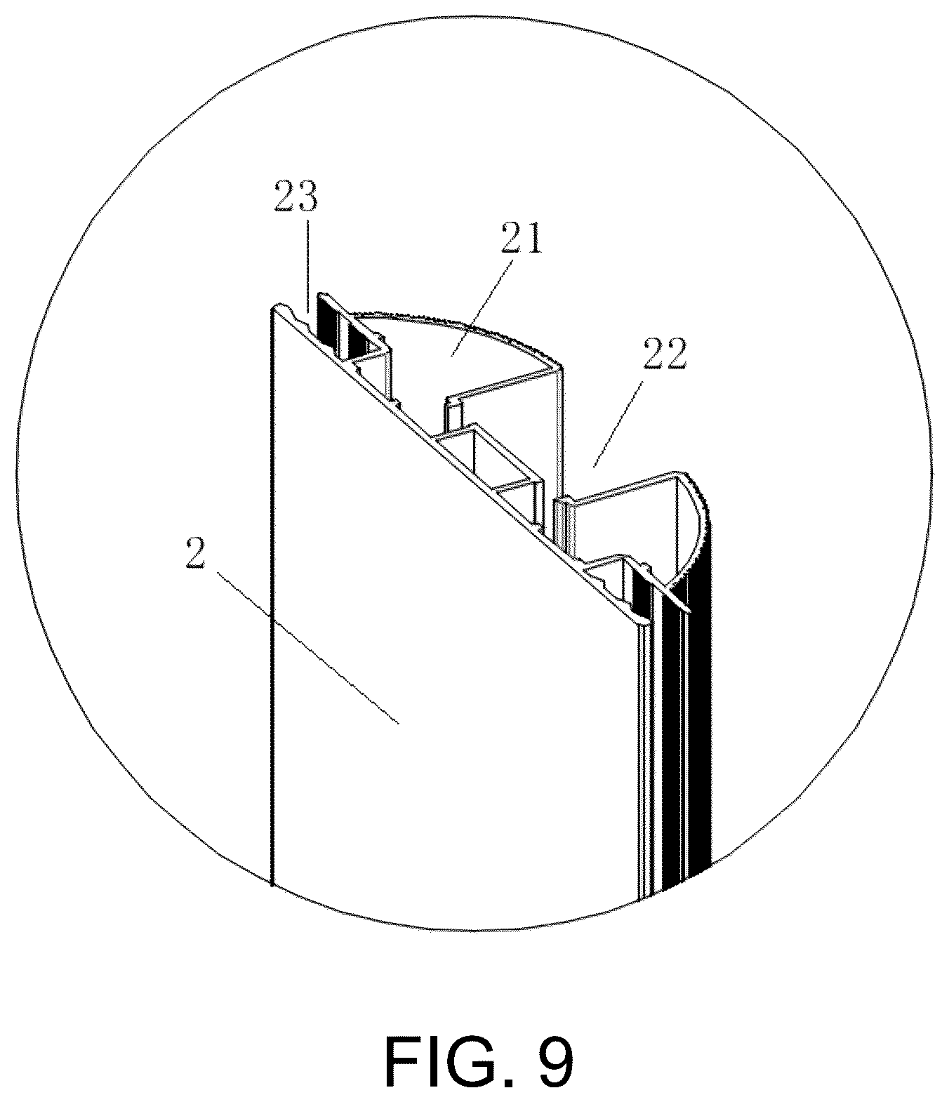 Patent US12396576 Figure 6 – Folding display rack
