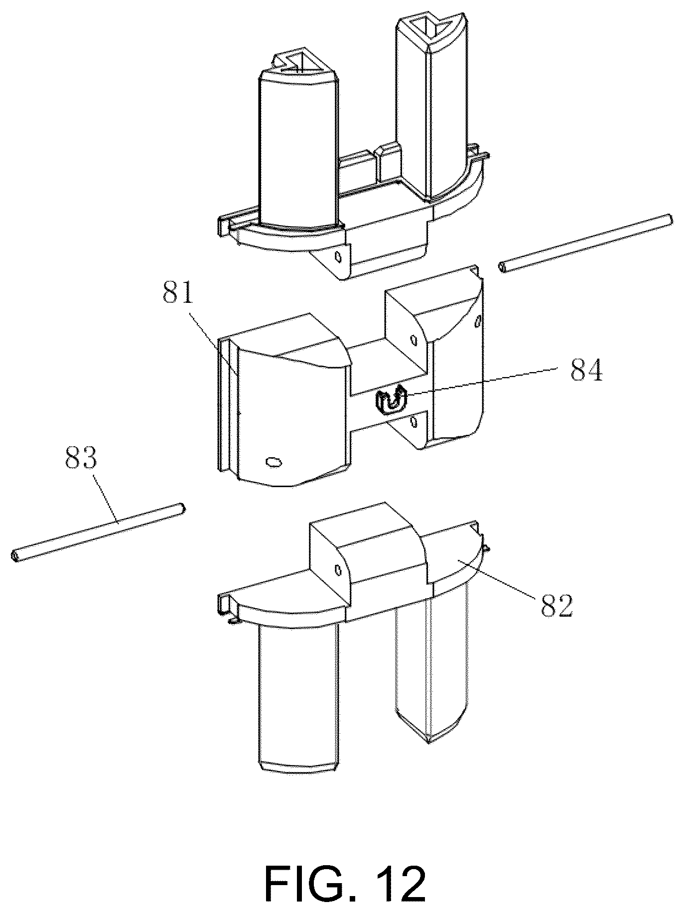 Patent US12396576 Figure 9 – Folding display rack
