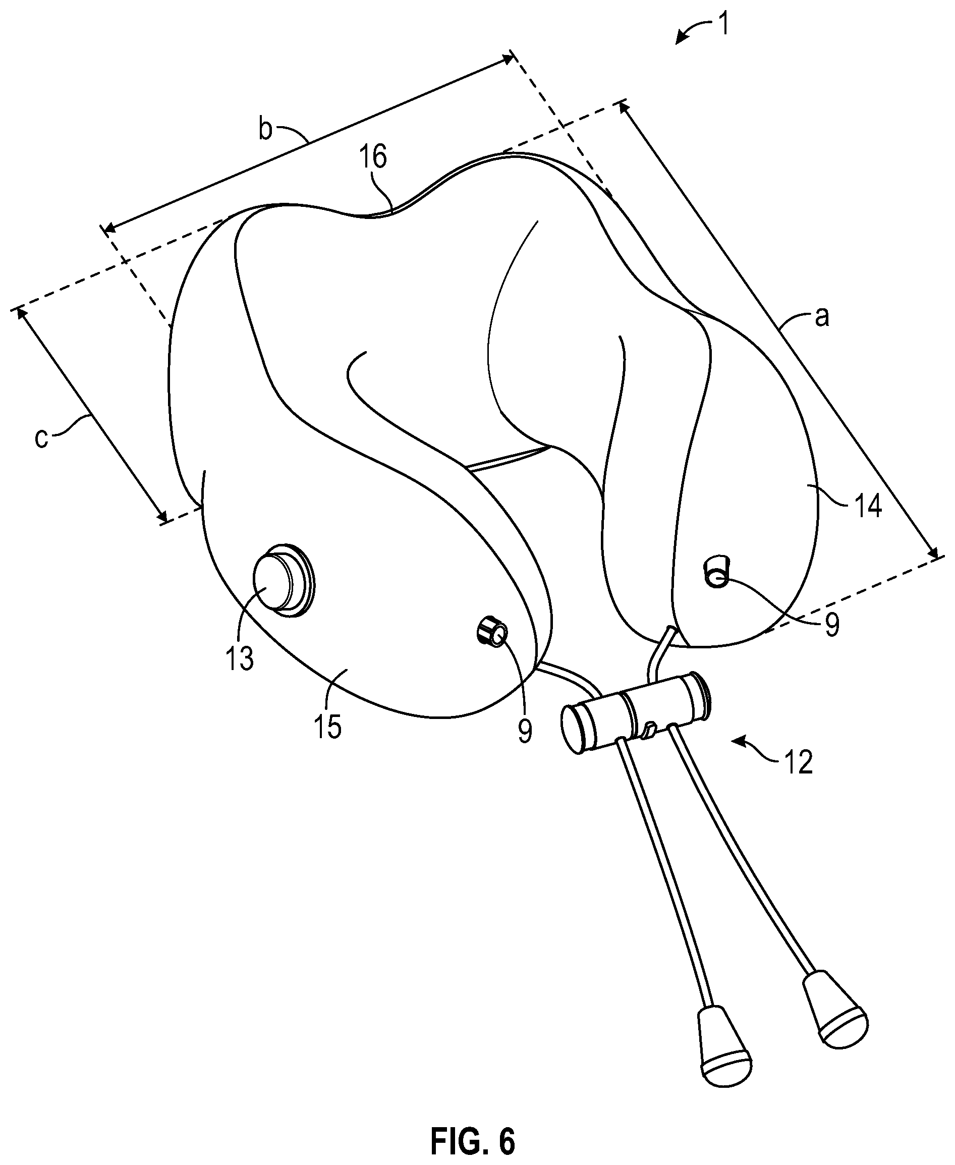 Patent US12396579 Figure 6 – Travel neck pillow with attached blanket and lights