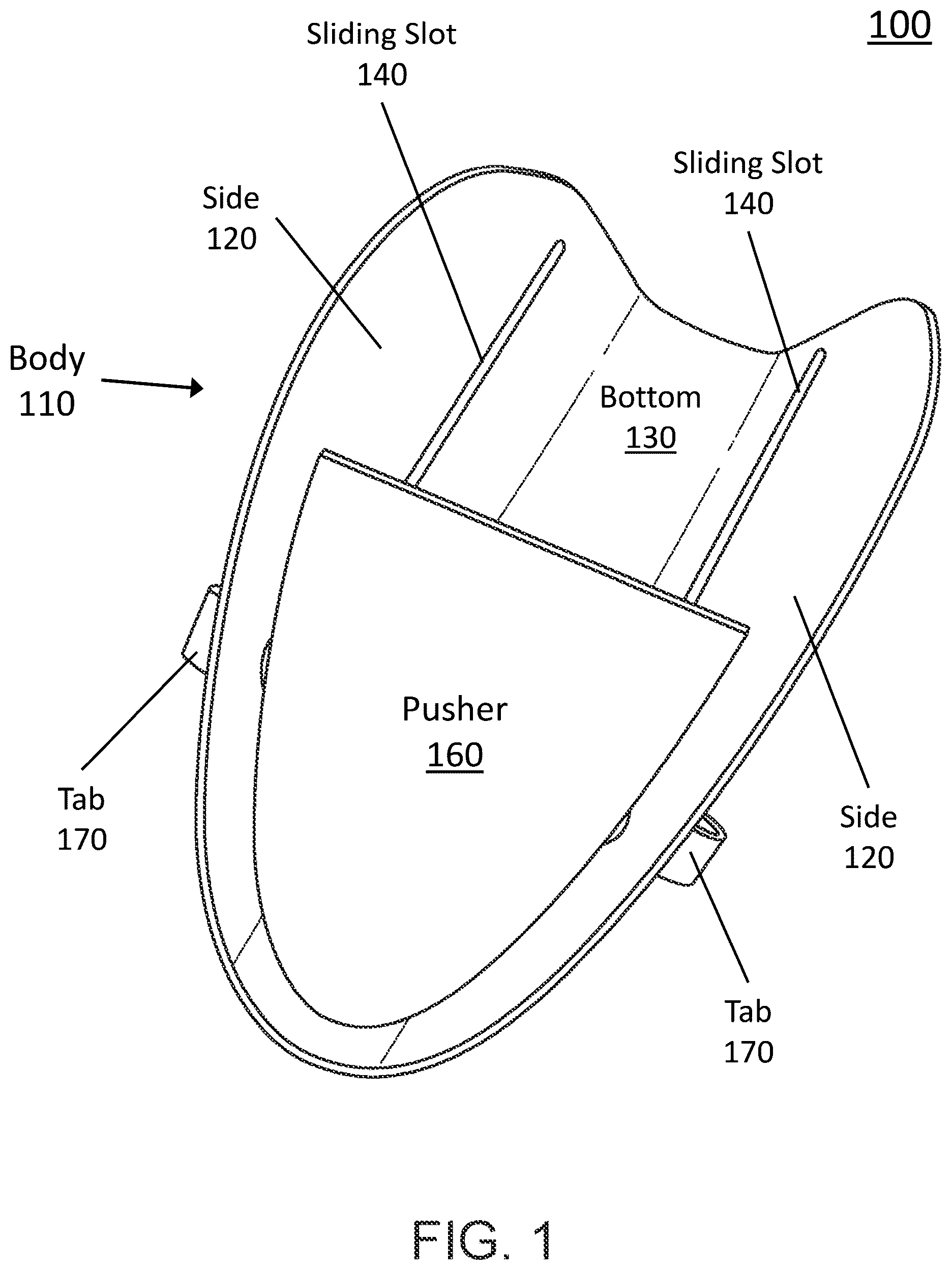 Patent US12396581 Figure 1 – Taco holder