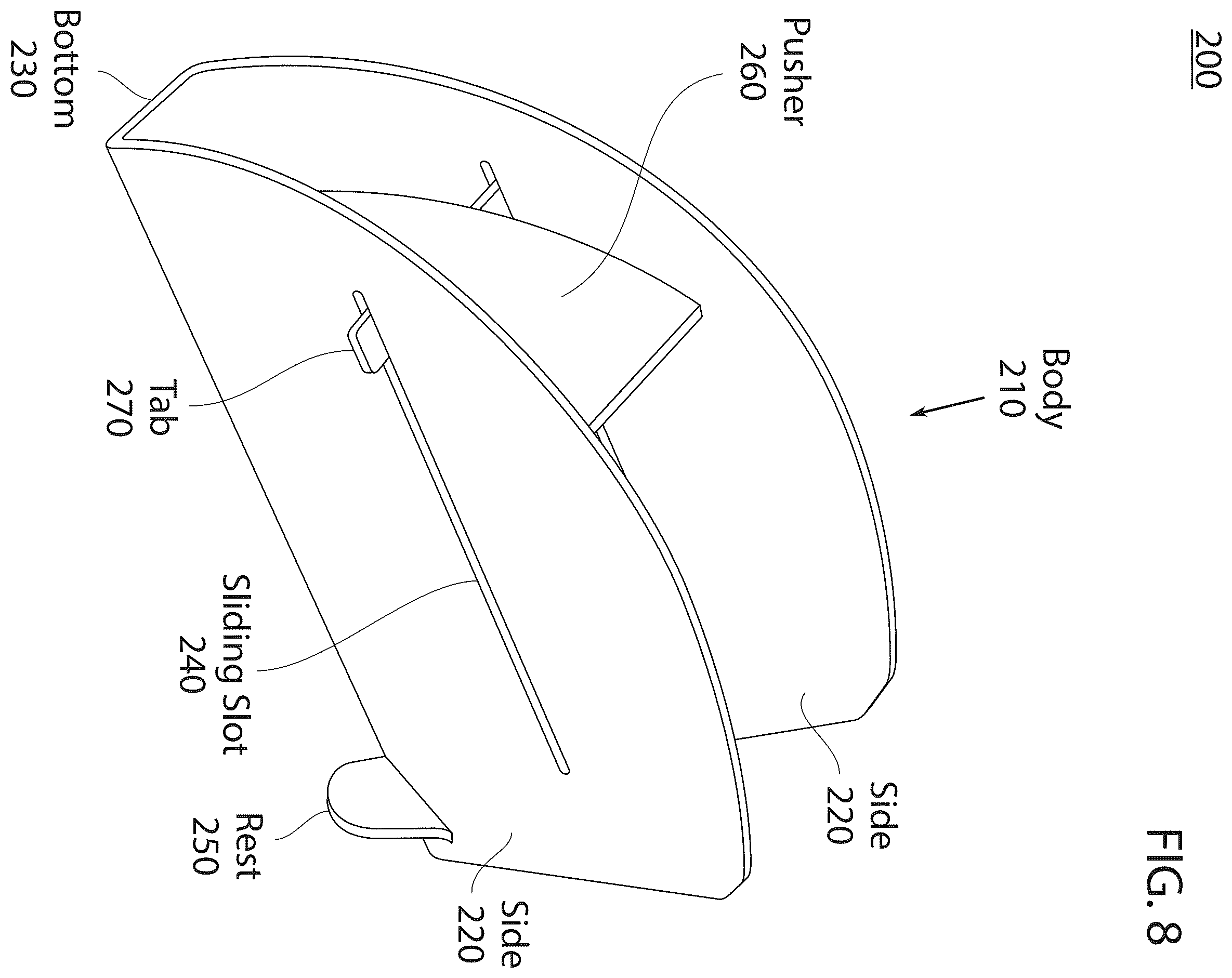 Patent US12396581 Figure 8 – Taco holder