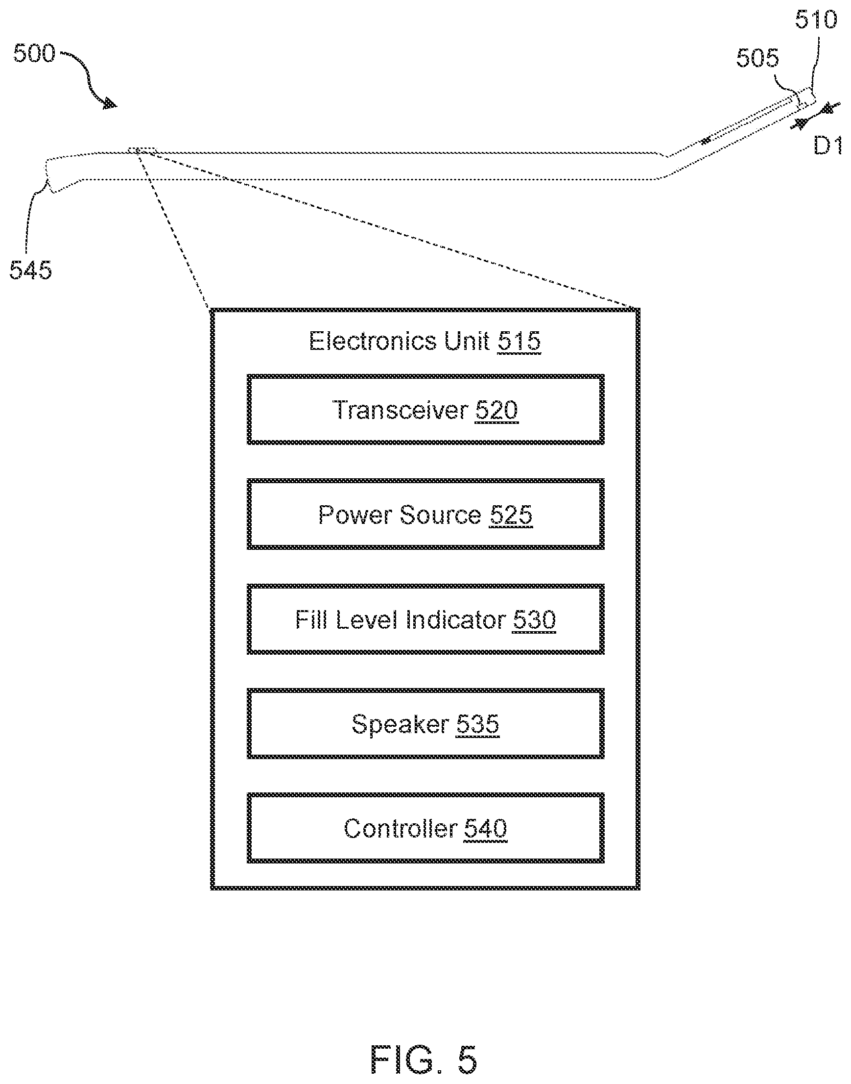 Patent US12396584 Figure 5 – Hydroponic feed indication apparatus
