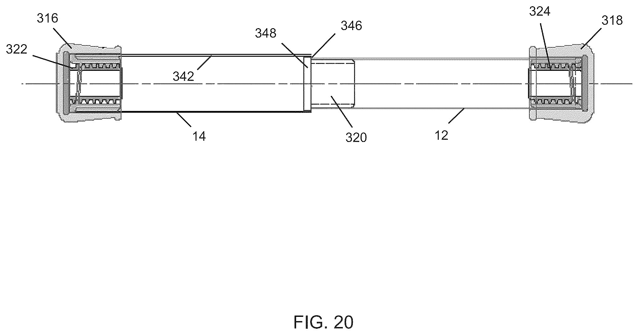 Patent US12396585 Figure 7 – Dual-mounted end cap system and locking system for an adjustable rod