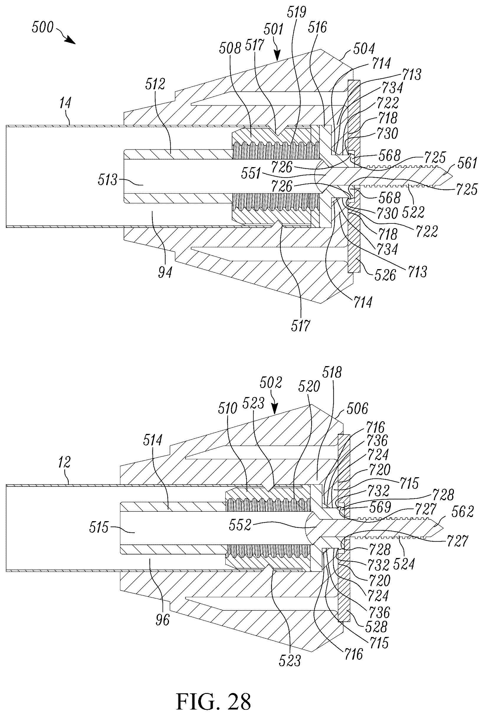 Patent US12396585 Figure 15 – Dual-mounted end cap system and locking system for an adjustable rod