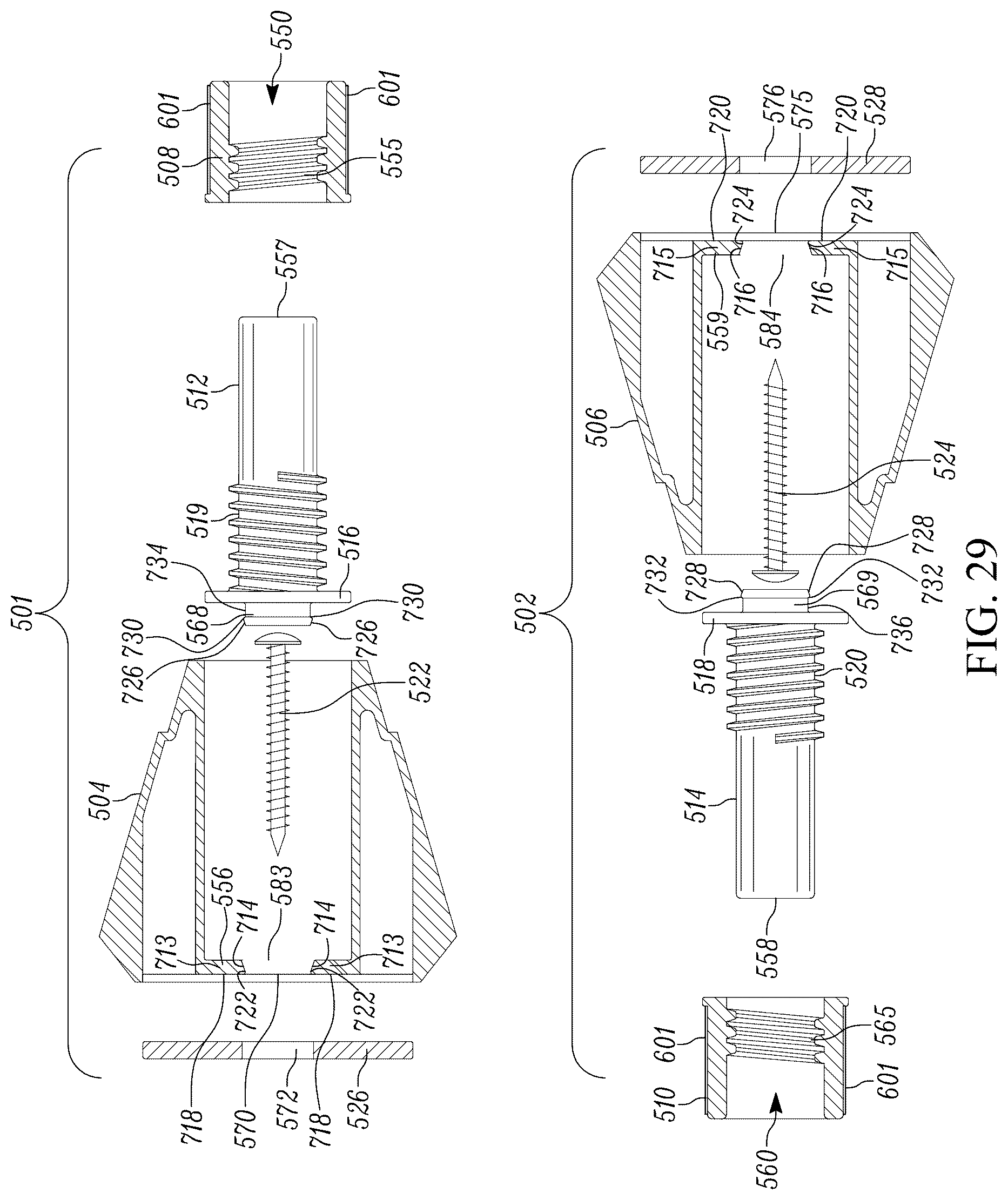Patent US12396585 Figure 16 – Dual-mounted end cap system and locking system for an adjustable rod