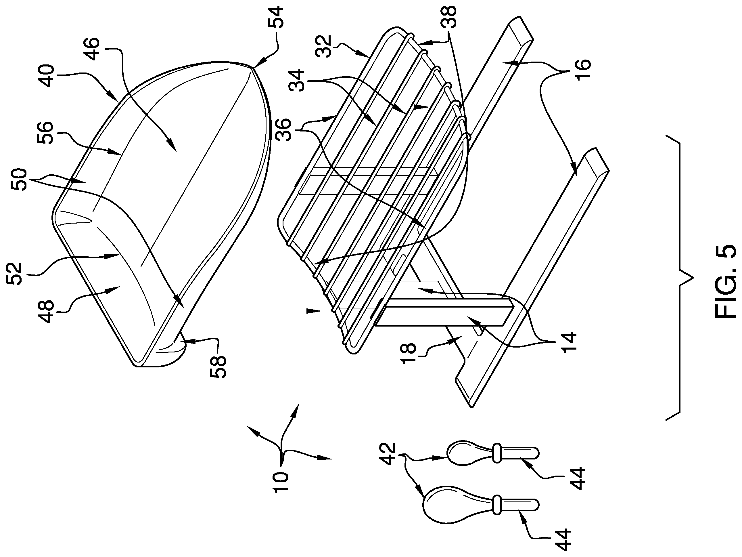Patent US12396595 Figure 4 – Elevated rack device