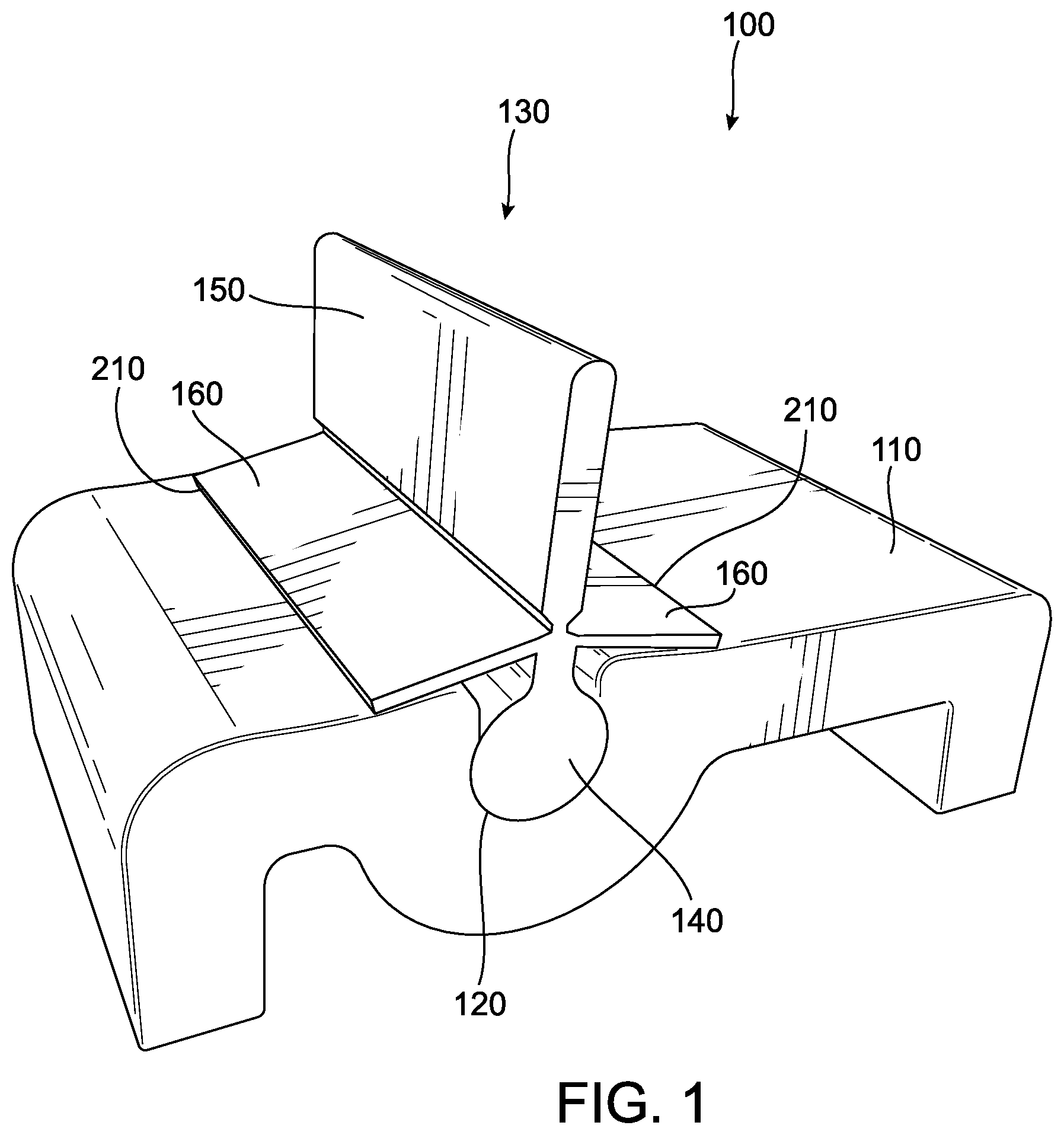 Patent US12396598 — Flexible shower dam — Figure 1