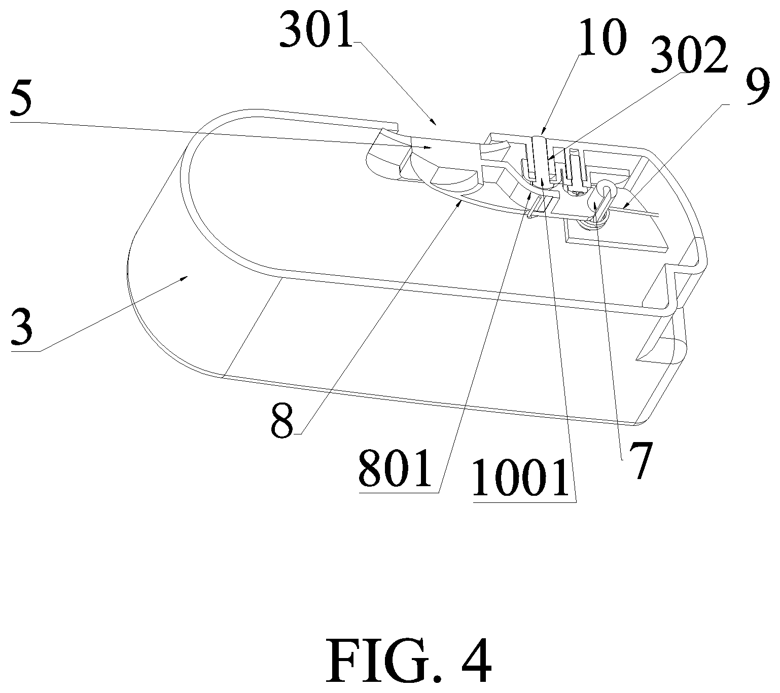 Patent US12396603 Figure 4 – Device structure for automatically opening and closing wastewater tank valve of cleaning machine