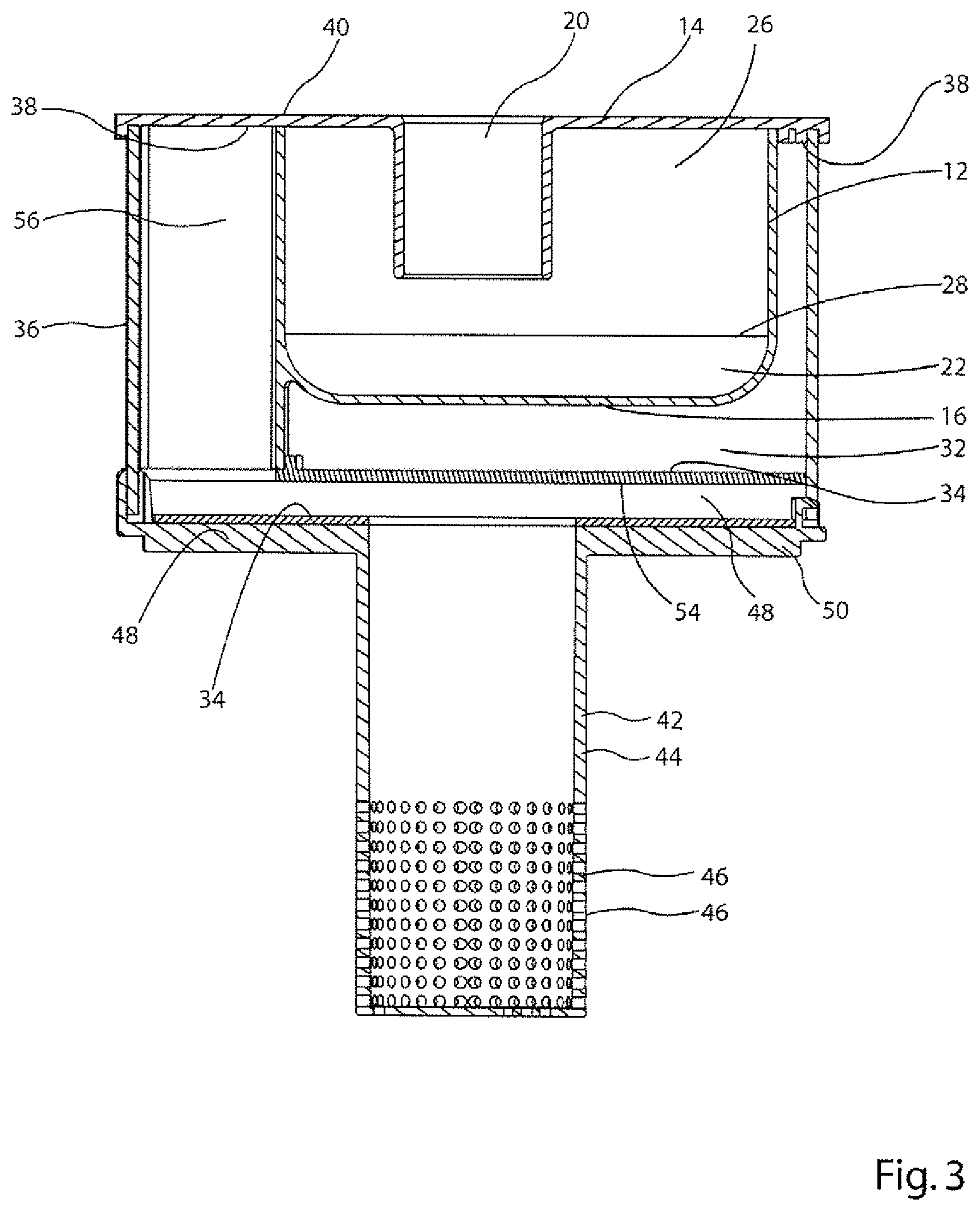Patent US12396604 Figure 5 – Configuration of a cyclone assembly and surface cleaning apparatus having same