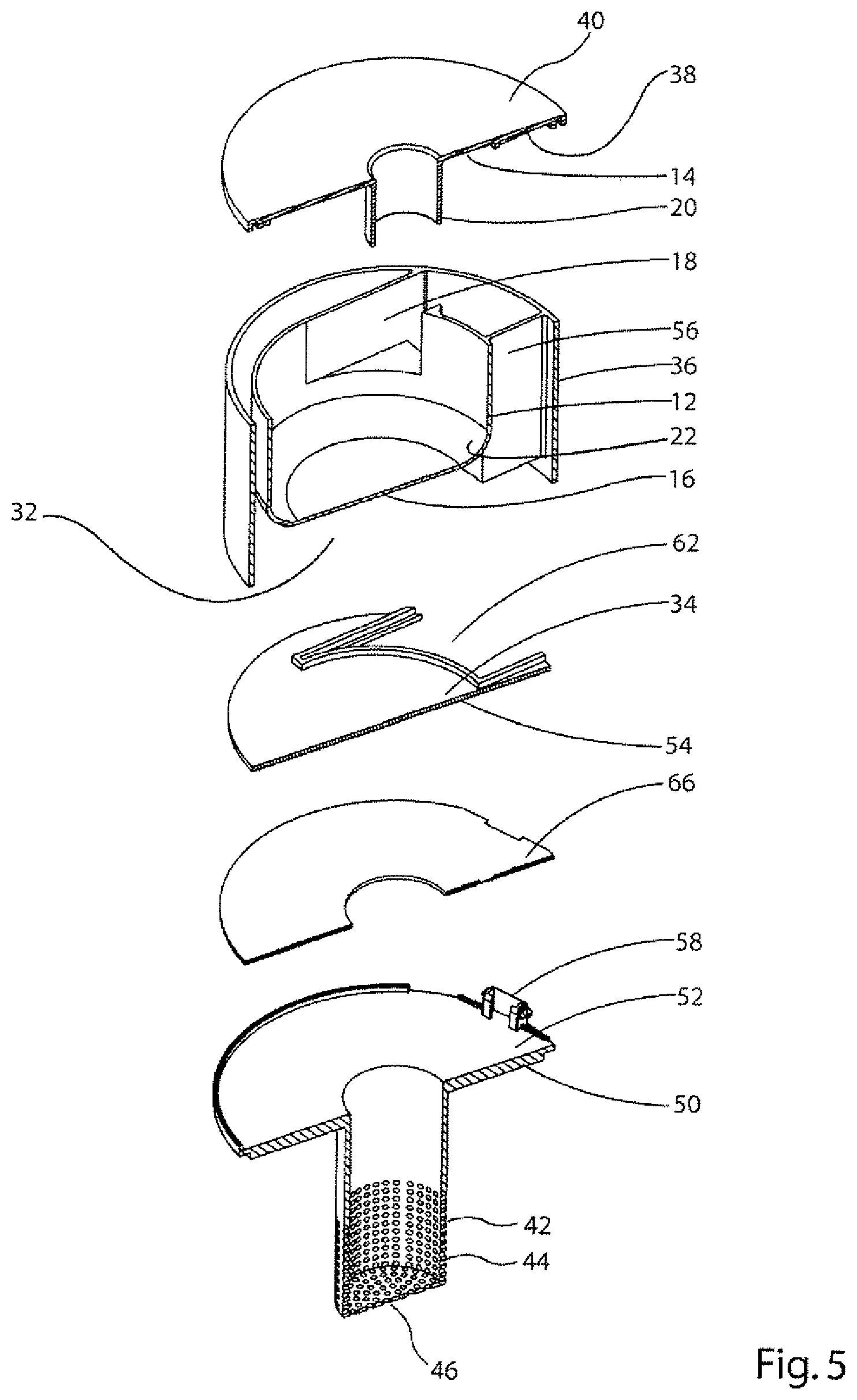 Patent US12396604 Figure 7 – Configuration of a cyclone assembly and surface cleaning apparatus having same