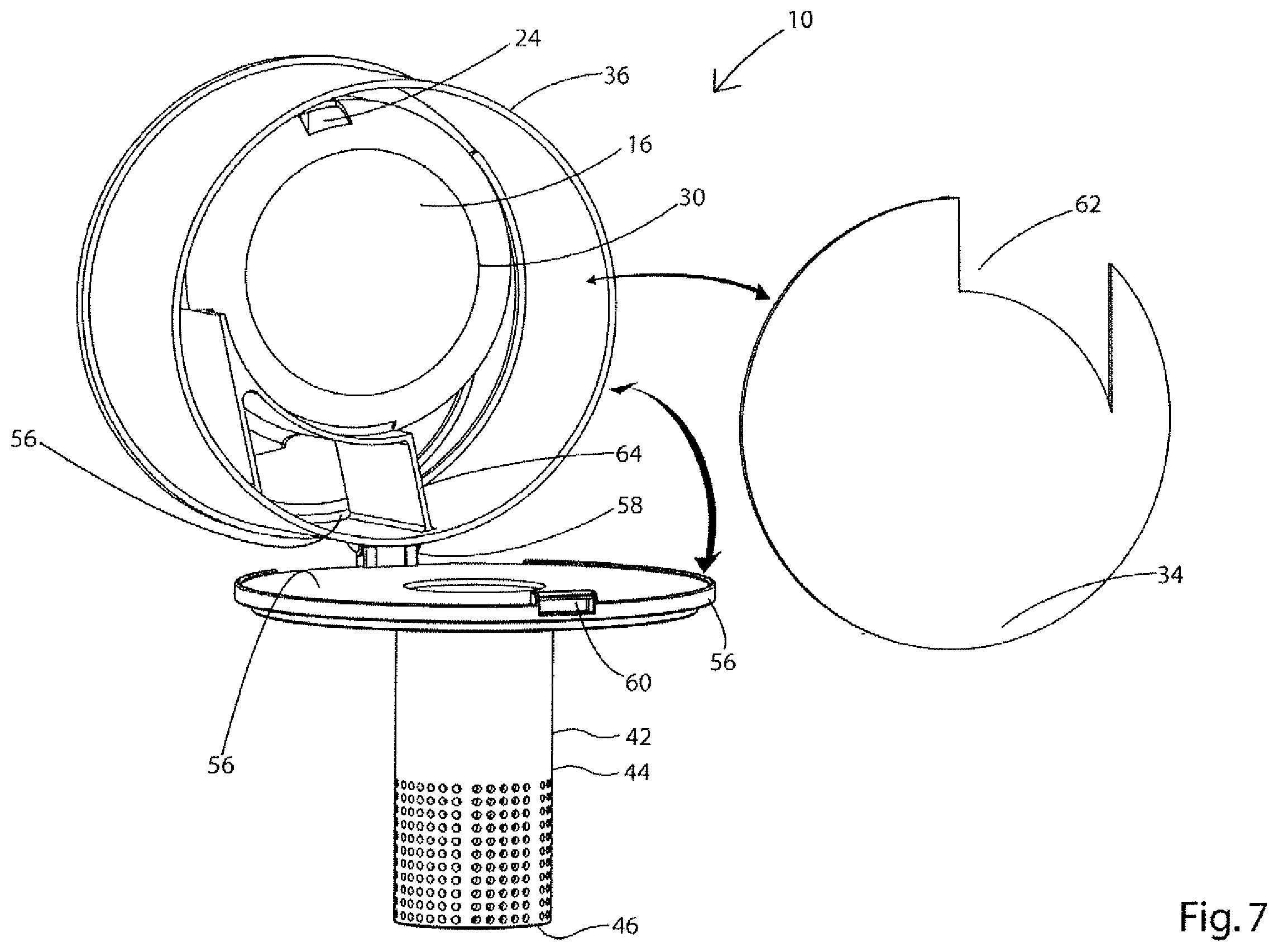 Patent US12396604 Figure 9 – Configuration of a cyclone assembly and surface cleaning apparatus having same