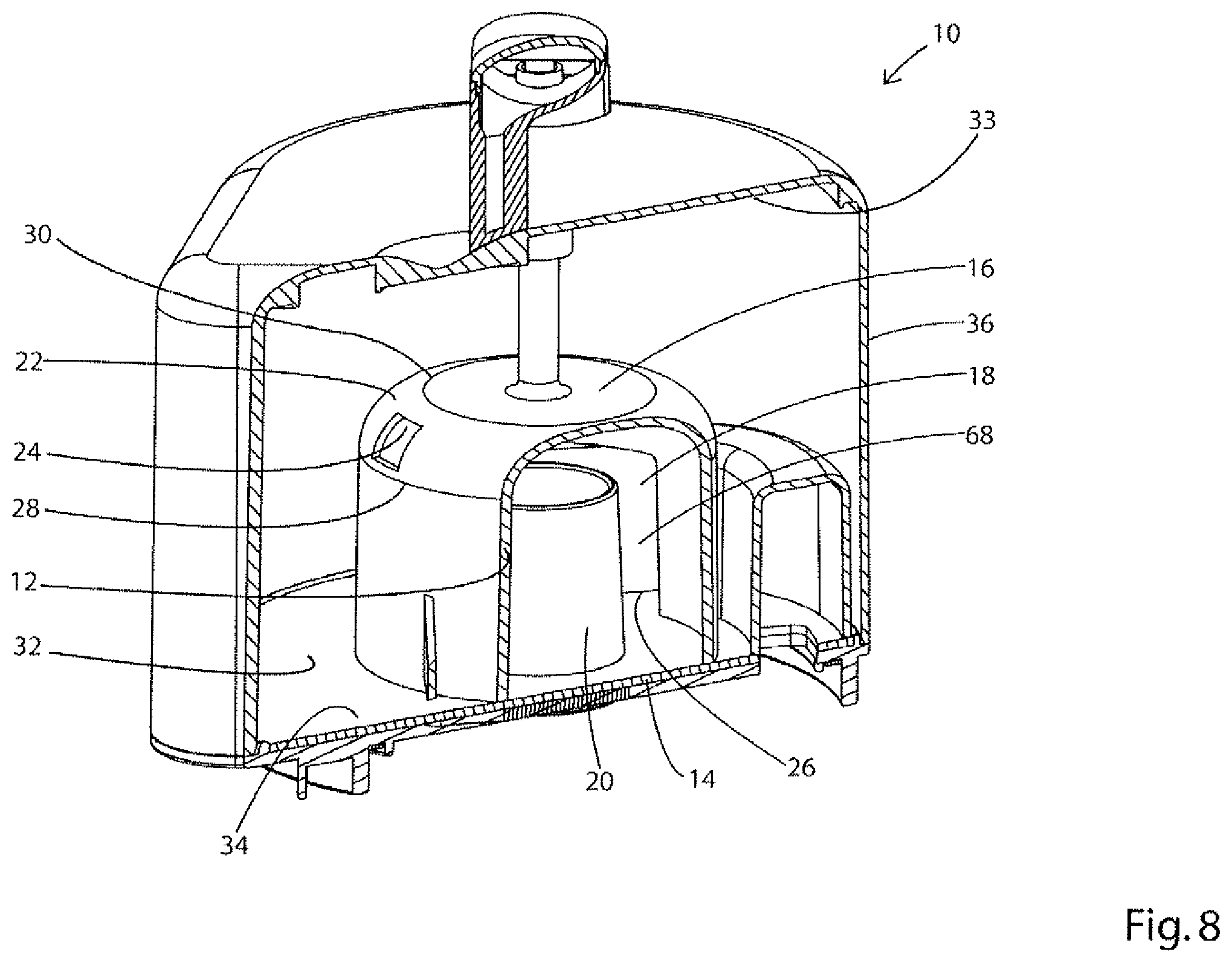 Patent US12396604 Figure 10 – Configuration of a cyclone assembly and surface cleaning apparatus having same