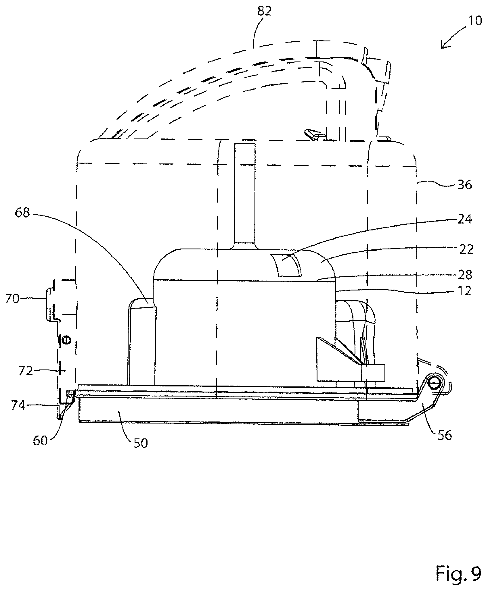 Patent US12396604 Figure 11 – Configuration of a cyclone assembly and surface cleaning apparatus having same