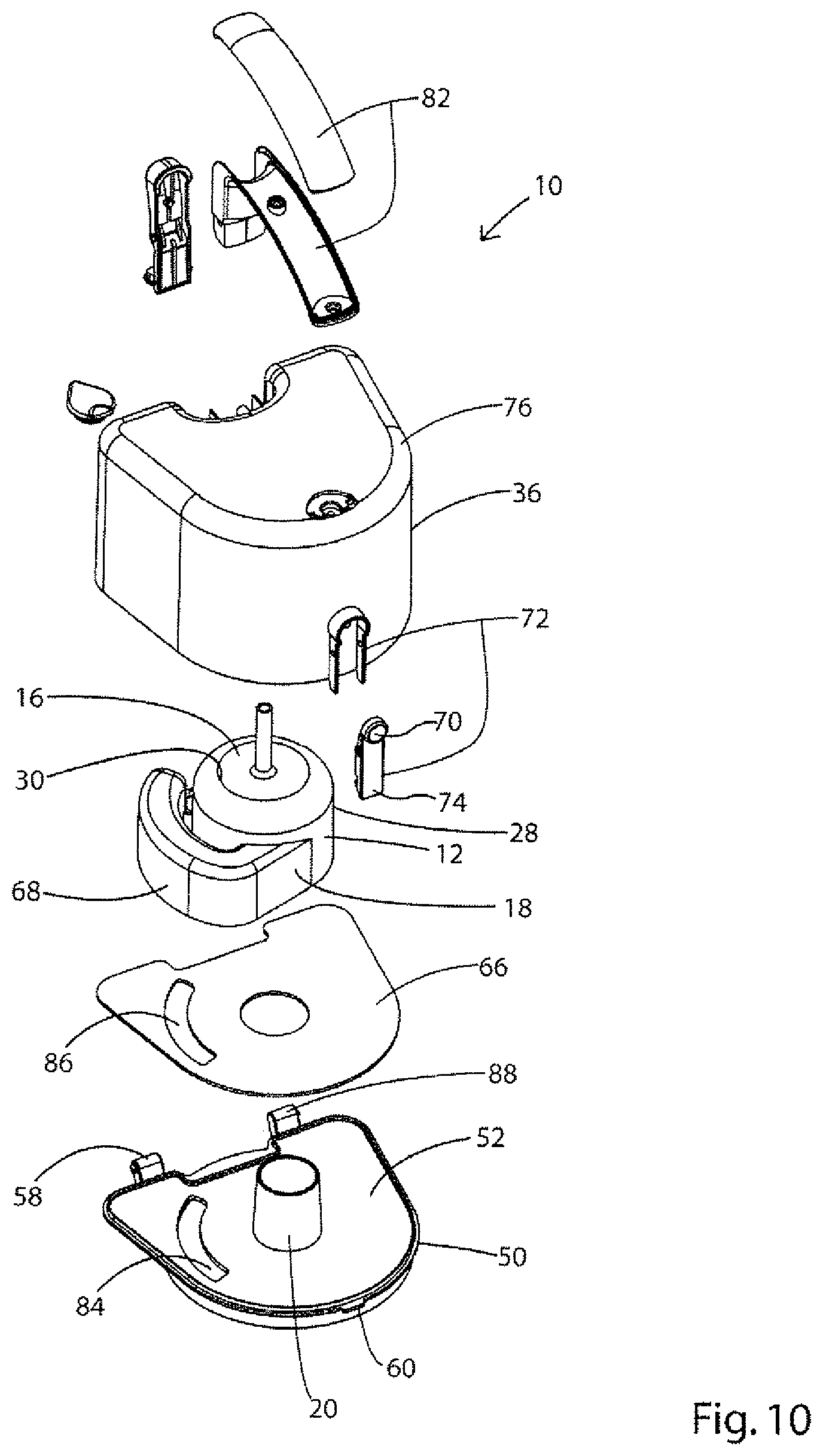 Patent US12396604 Figure 12 – Configuration of a cyclone assembly and surface cleaning apparatus having same