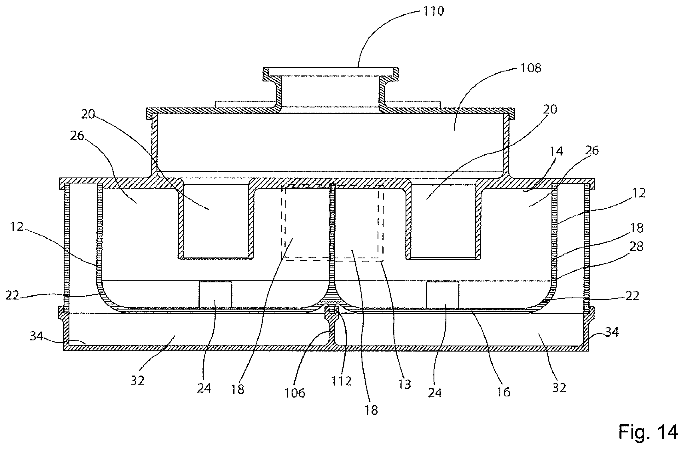 Patent US12396604 Figure 16 – Configuration of a cyclone assembly and surface cleaning apparatus having same