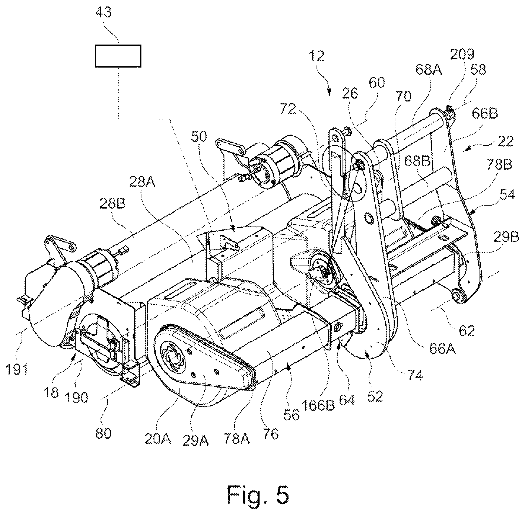 Patent US12396611 Figure 5 – High-dump hopper for floor cleaning machine and method for cleaning a floor