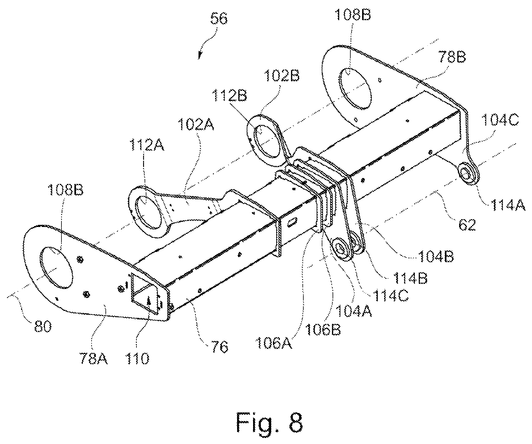 Patent US12396611 Figure 8 – High-dump hopper for floor cleaning machine and method for cleaning a floor