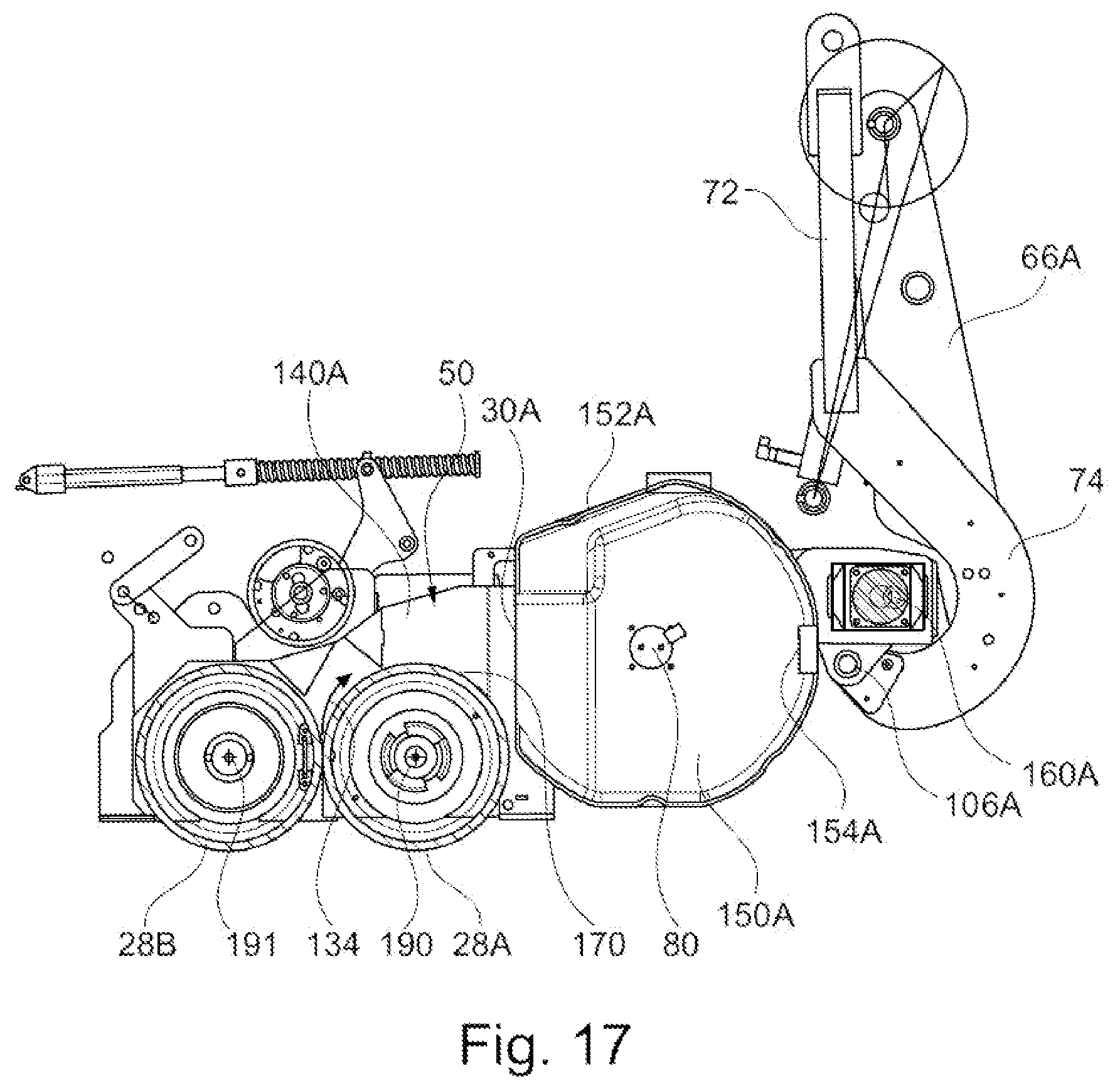 Patent US12396611 Figure 14 – High-dump hopper for floor cleaning machine and method for cleaning a floor