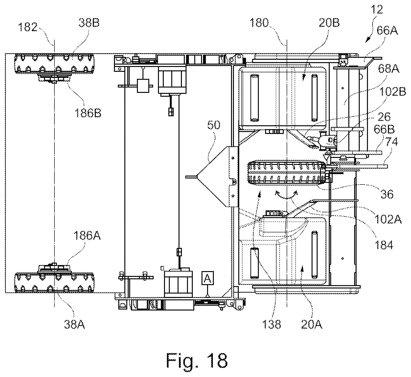 Patent US12396611 Figure 15 – High-dump hopper for floor cleaning machine and method for cleaning a floor