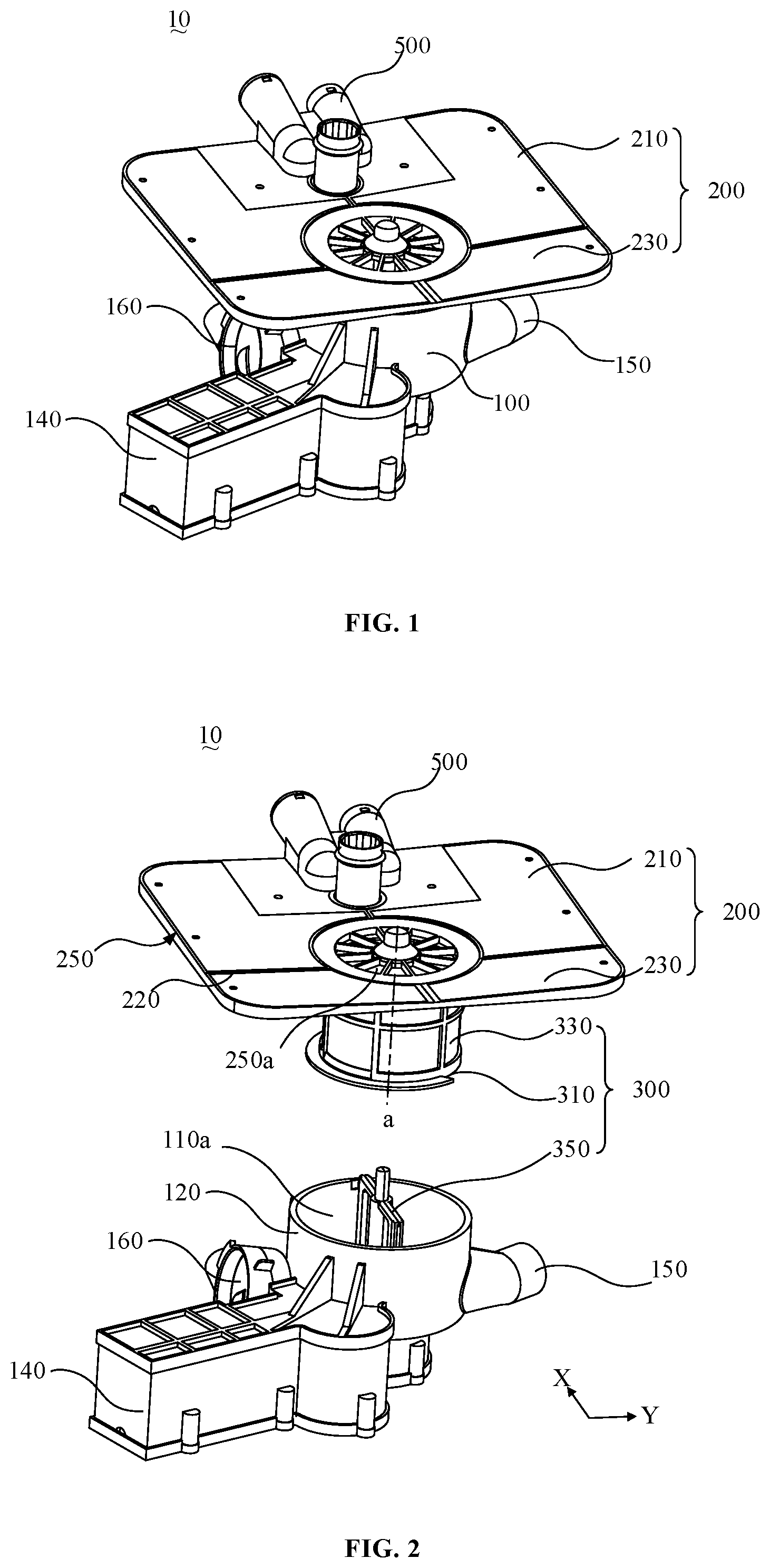 Patent US12396614 — Tableware washing apparatus and filtering device thereof — Figure 1