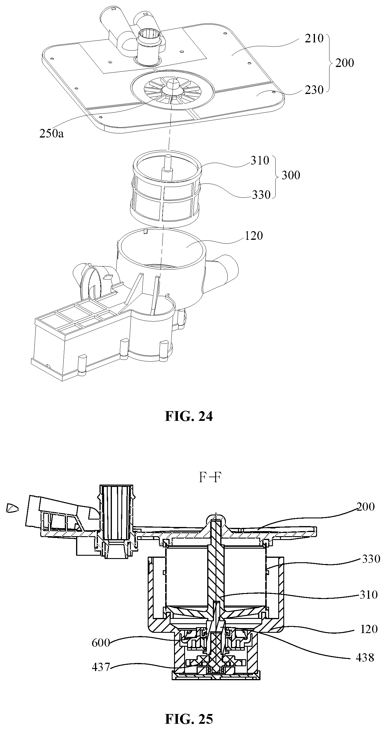 Patent US12396614 Figure 12 – Tableware washing apparatus and filtering device thereof