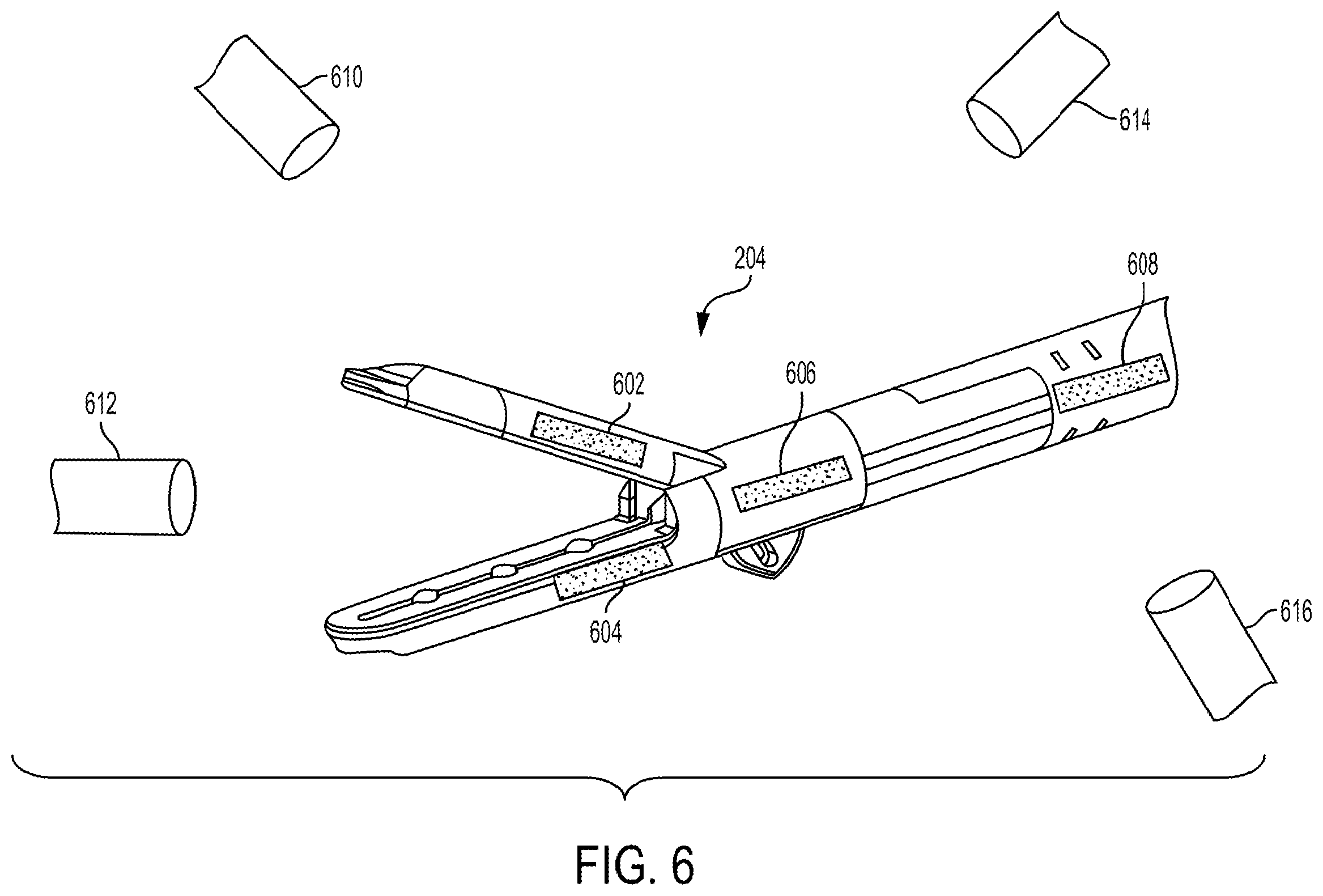 Patent US12396631 Figure 6 – Robotic surgical system with virtual control panel for tool actuation