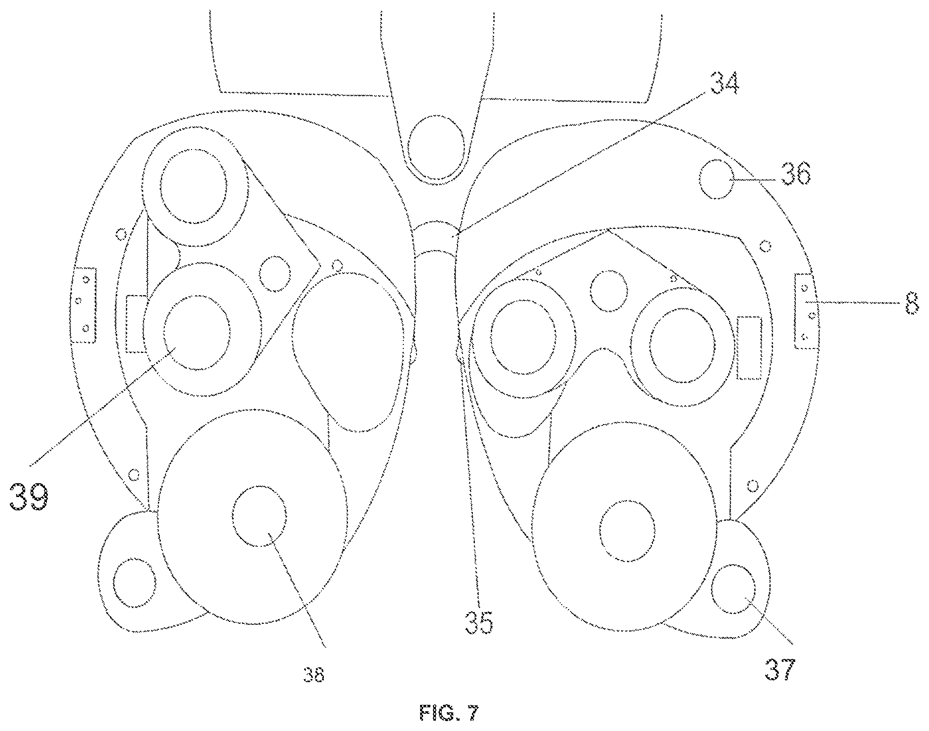 Patent US12396636 Figure 7 – Ergonomic refraction station and method for using same