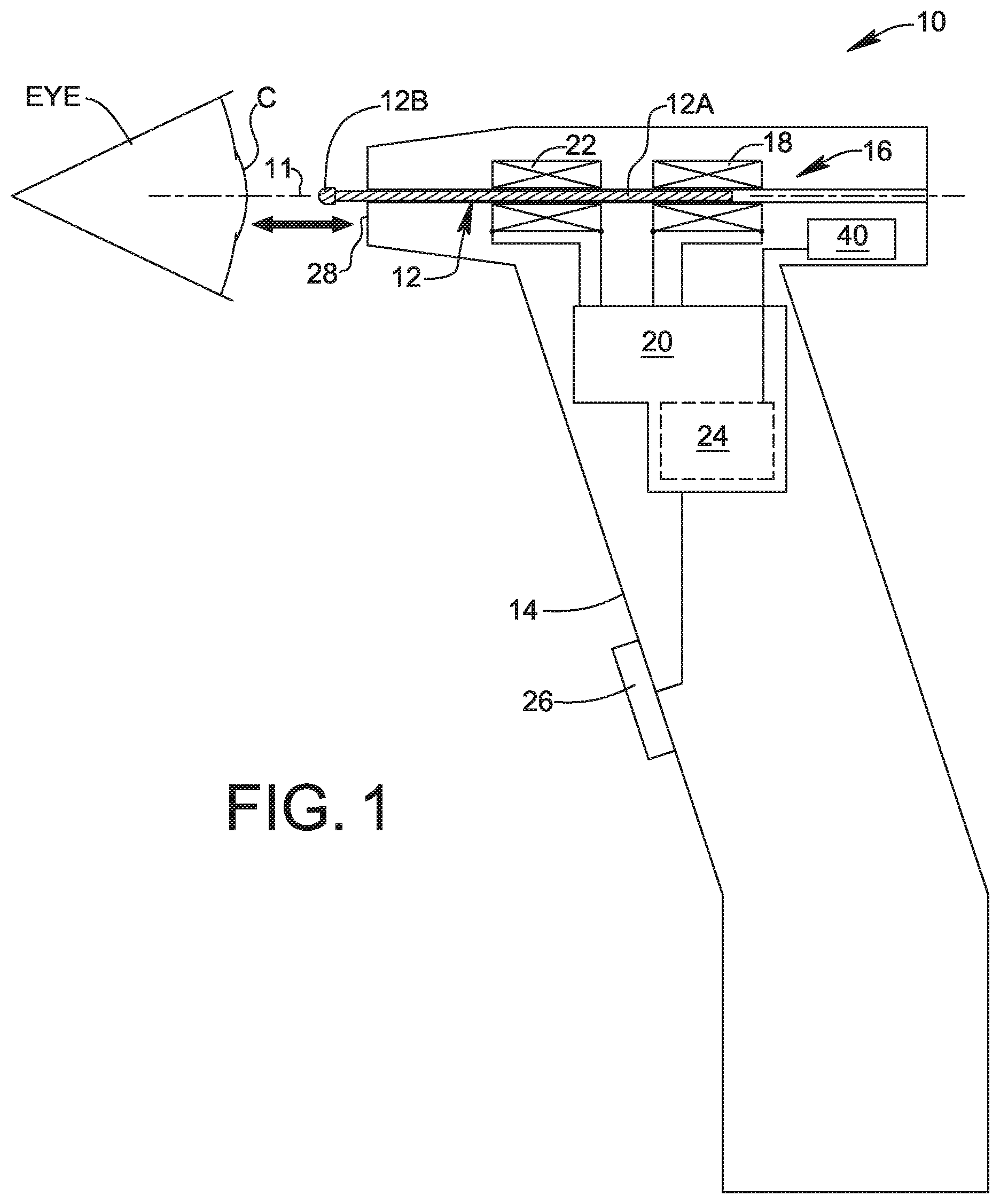 Patent US12396644 — Rebound tonometer having tilt correction — Figure 1