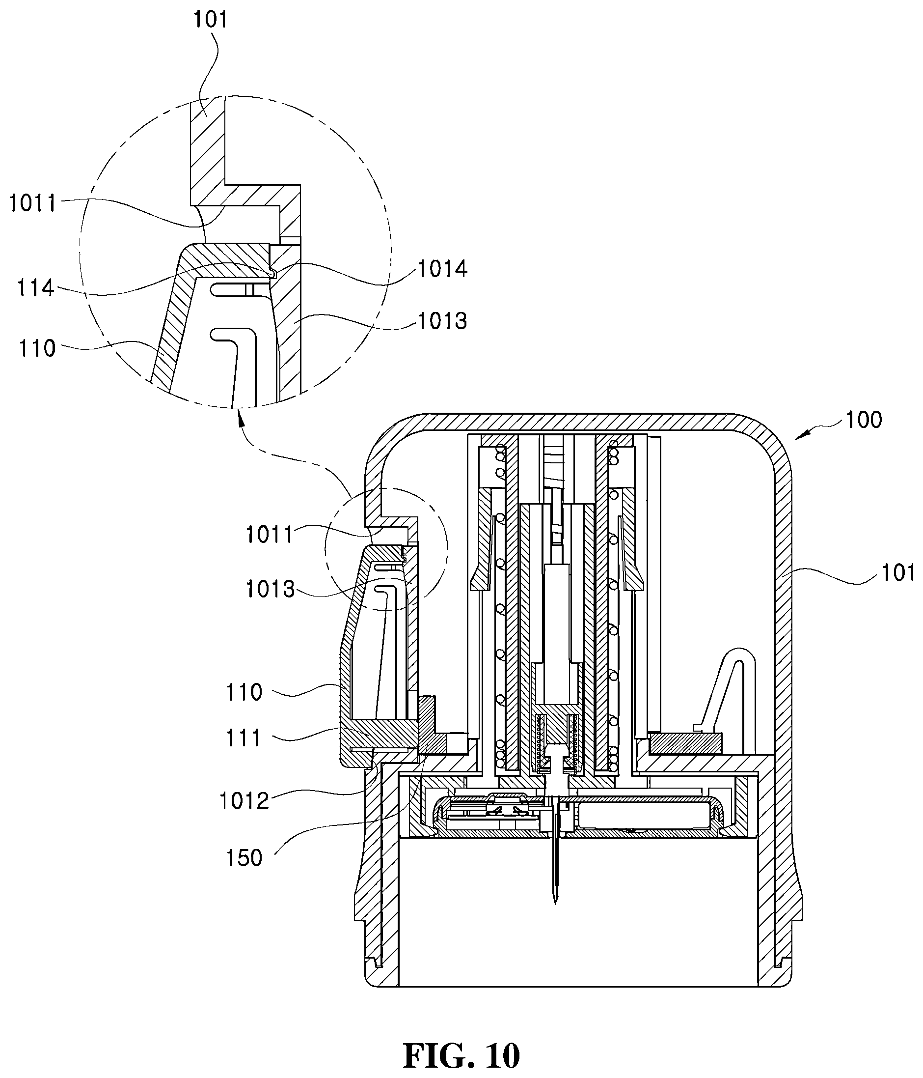 Patent US12396665 Figure 10 – Continuous blood glucose measurement apparatus
